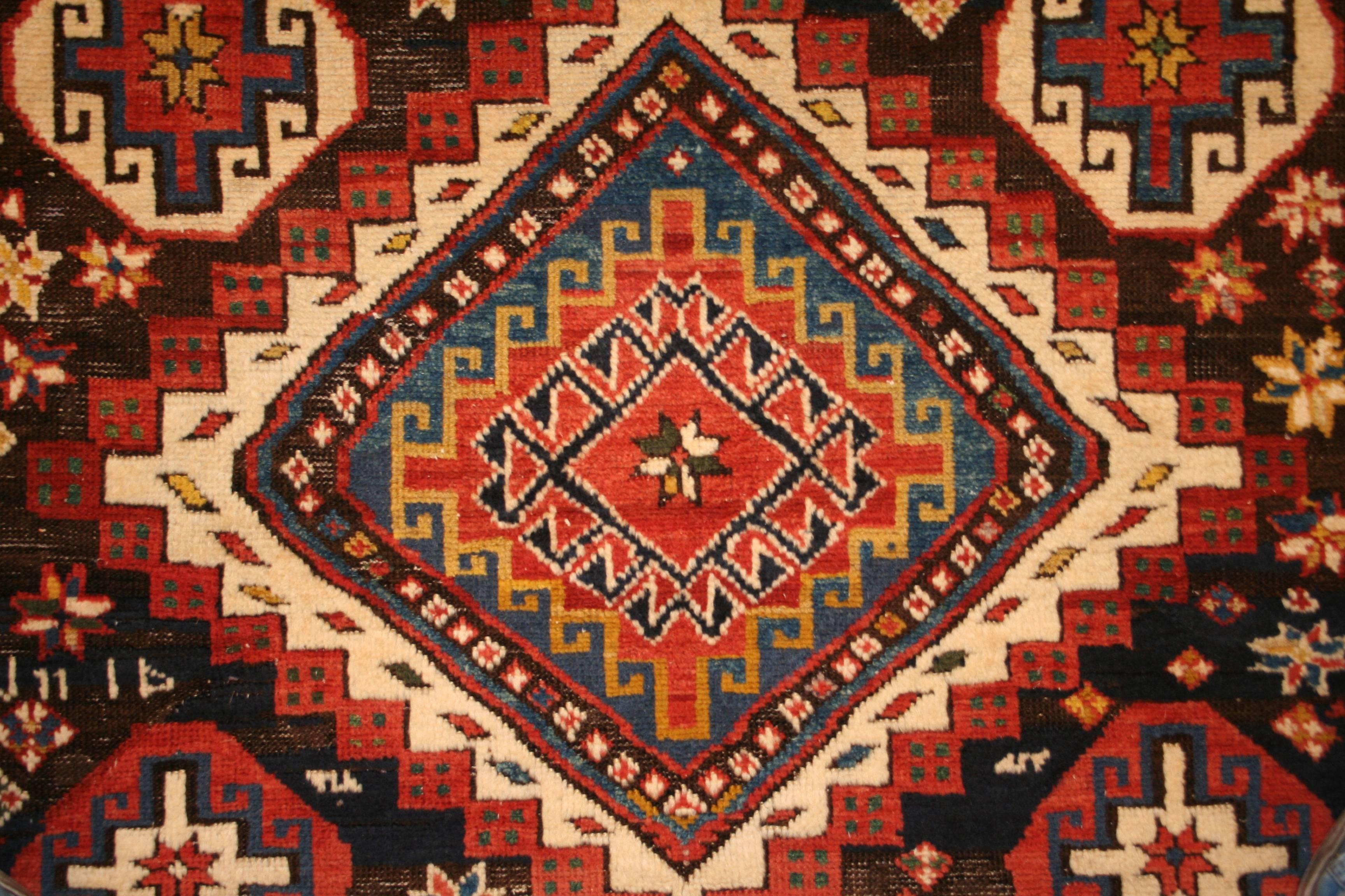 Kazak Antique Caucasian Shirvan Large Rug