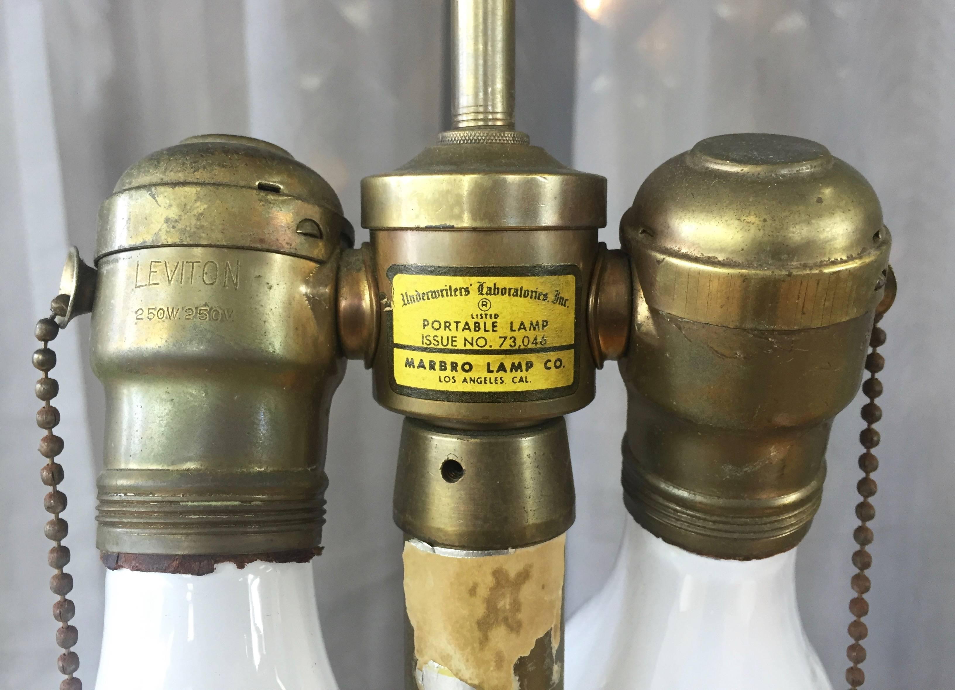 Monumental Marbro Brass “Diving Bell” Table Lamp 1