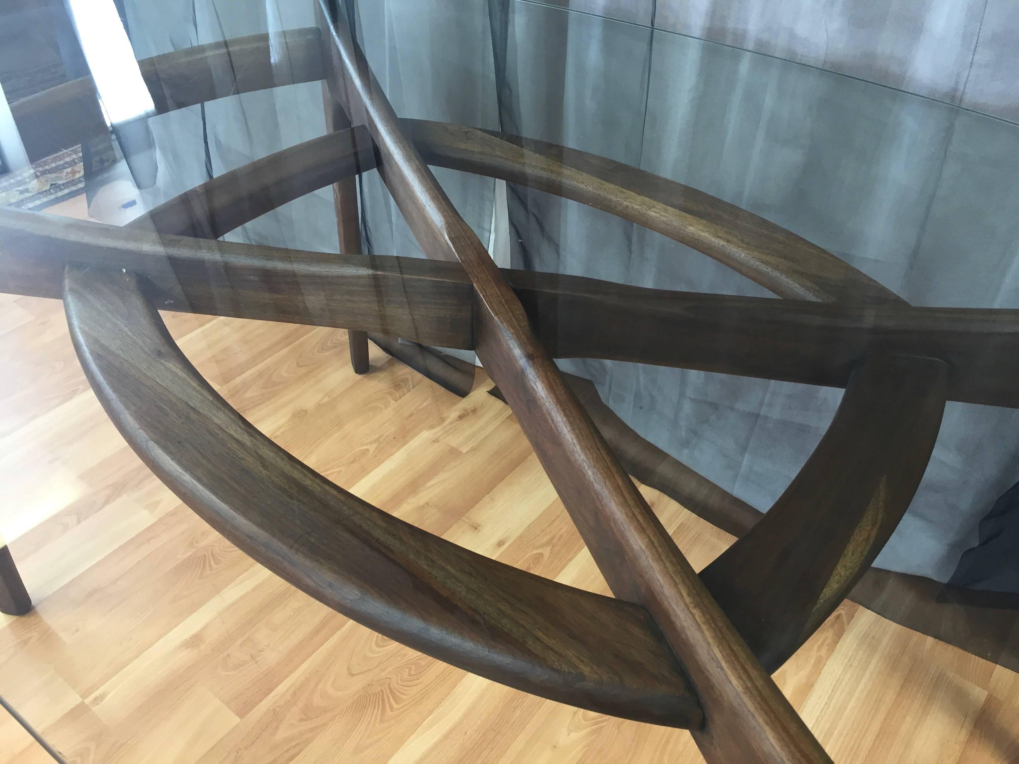 Mid-Century Modern Sculptural Adrian Pearsall Walnut Dining Table for Craft Associates