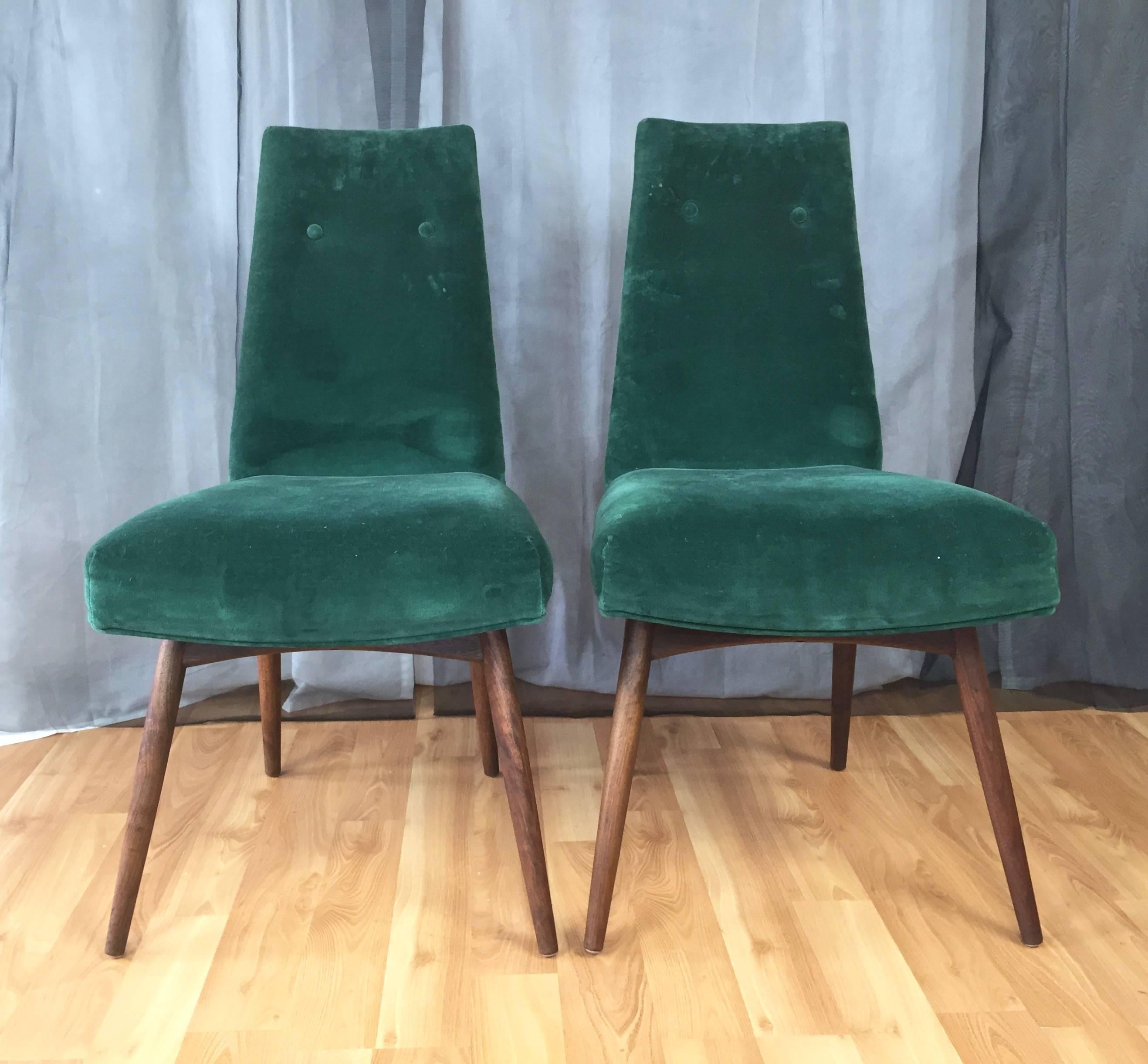 Fabric Set of Six Adrian Pearsall Dining Chairs for Craft Associates **Saturday Sale