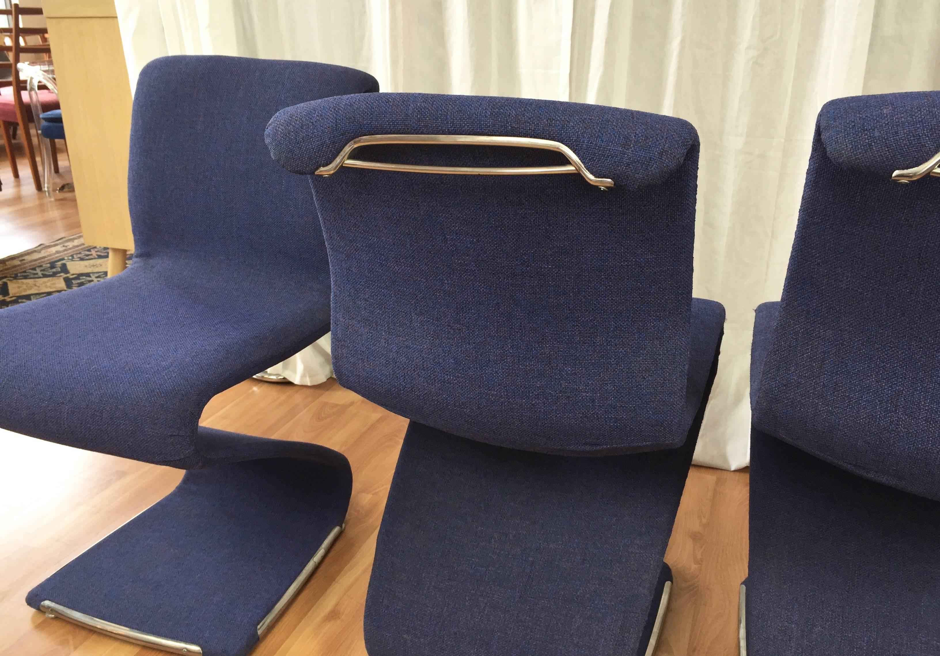 Italian Set of Three “Z” Dining Chairs by Gastone Rinaldi for RIMA