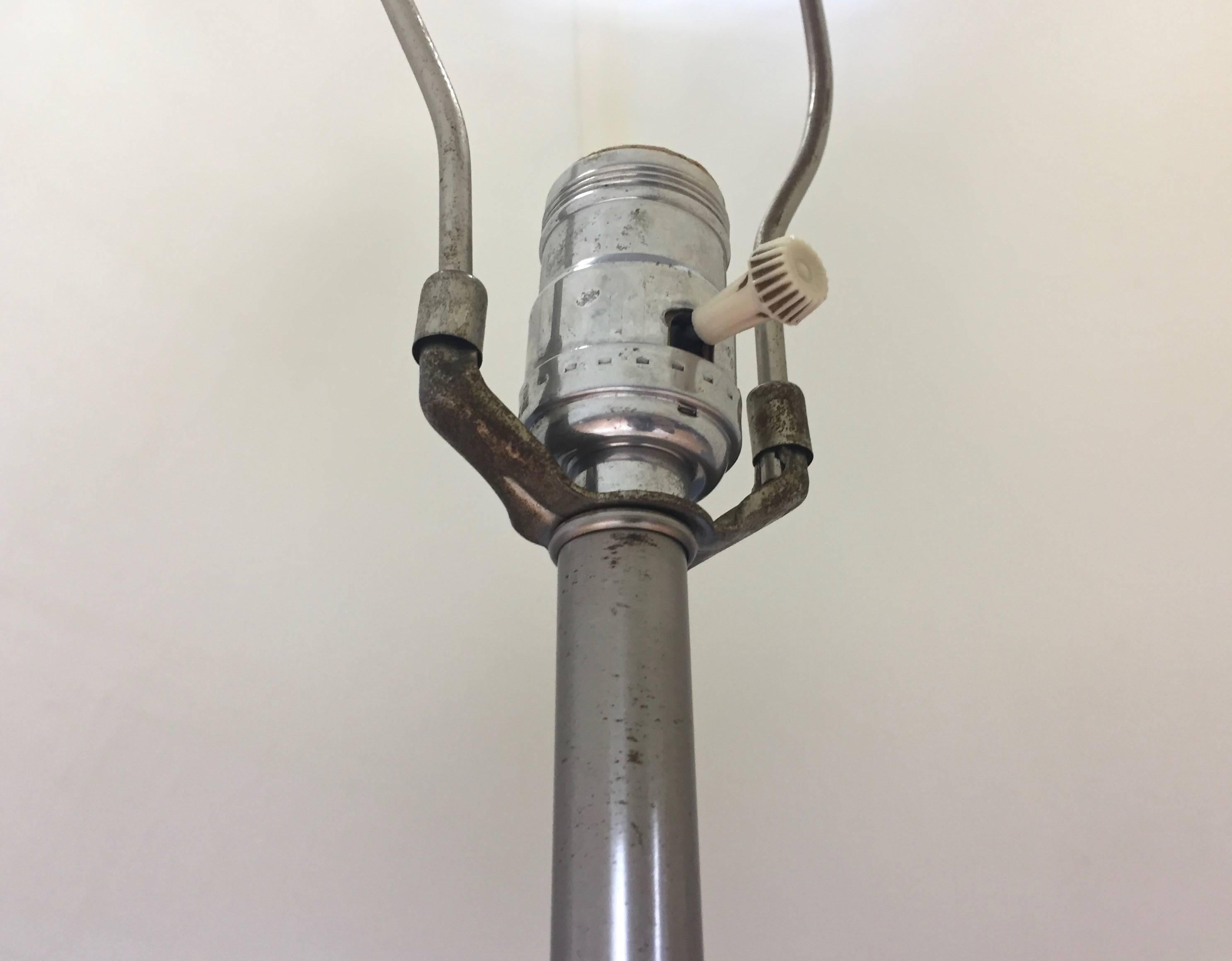 Iconic Laurel Tulip Base Floor Lamp with Floating Glass Table In Good Condition In San Francisco, CA