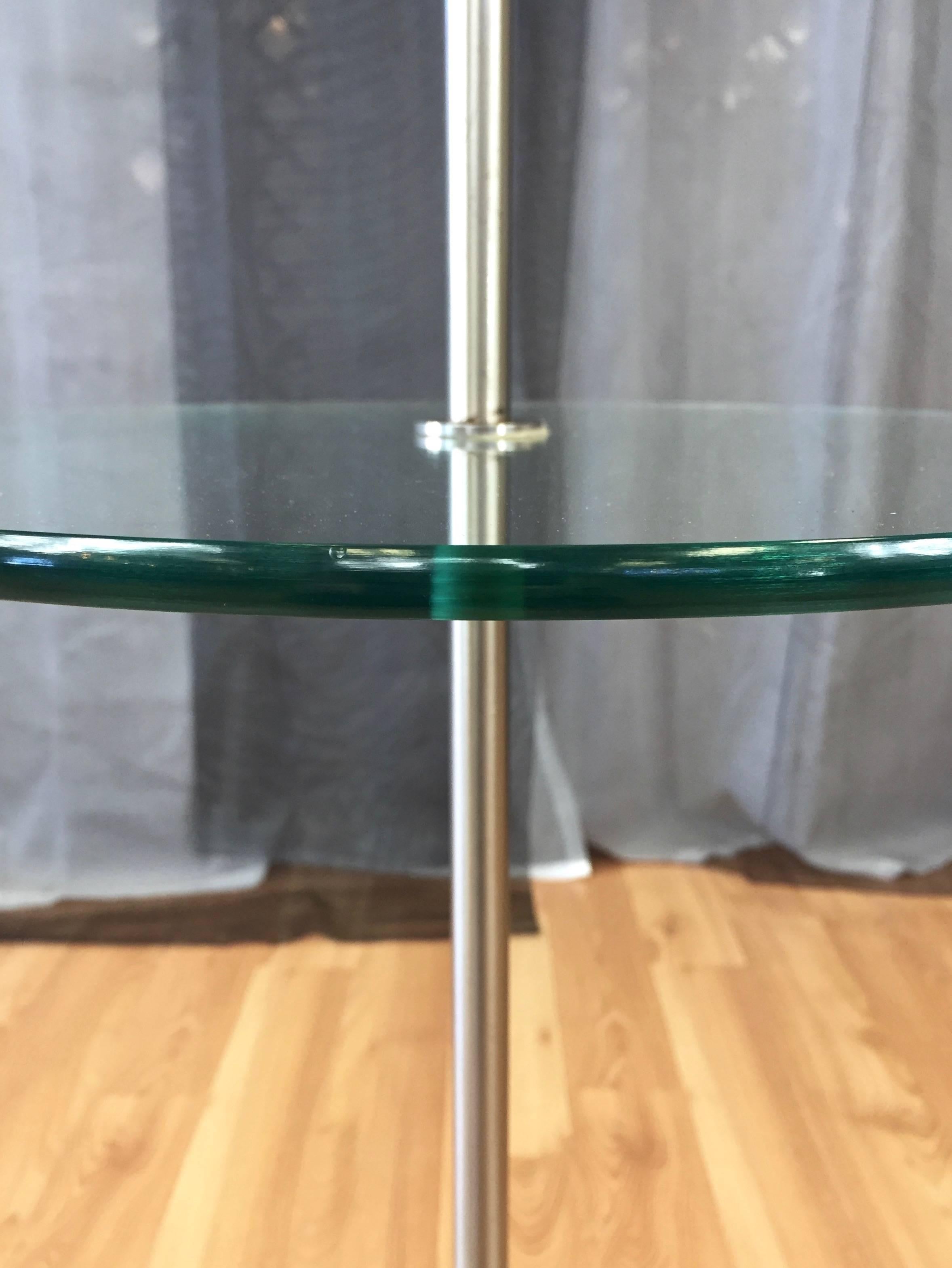 floor lamp with glass table