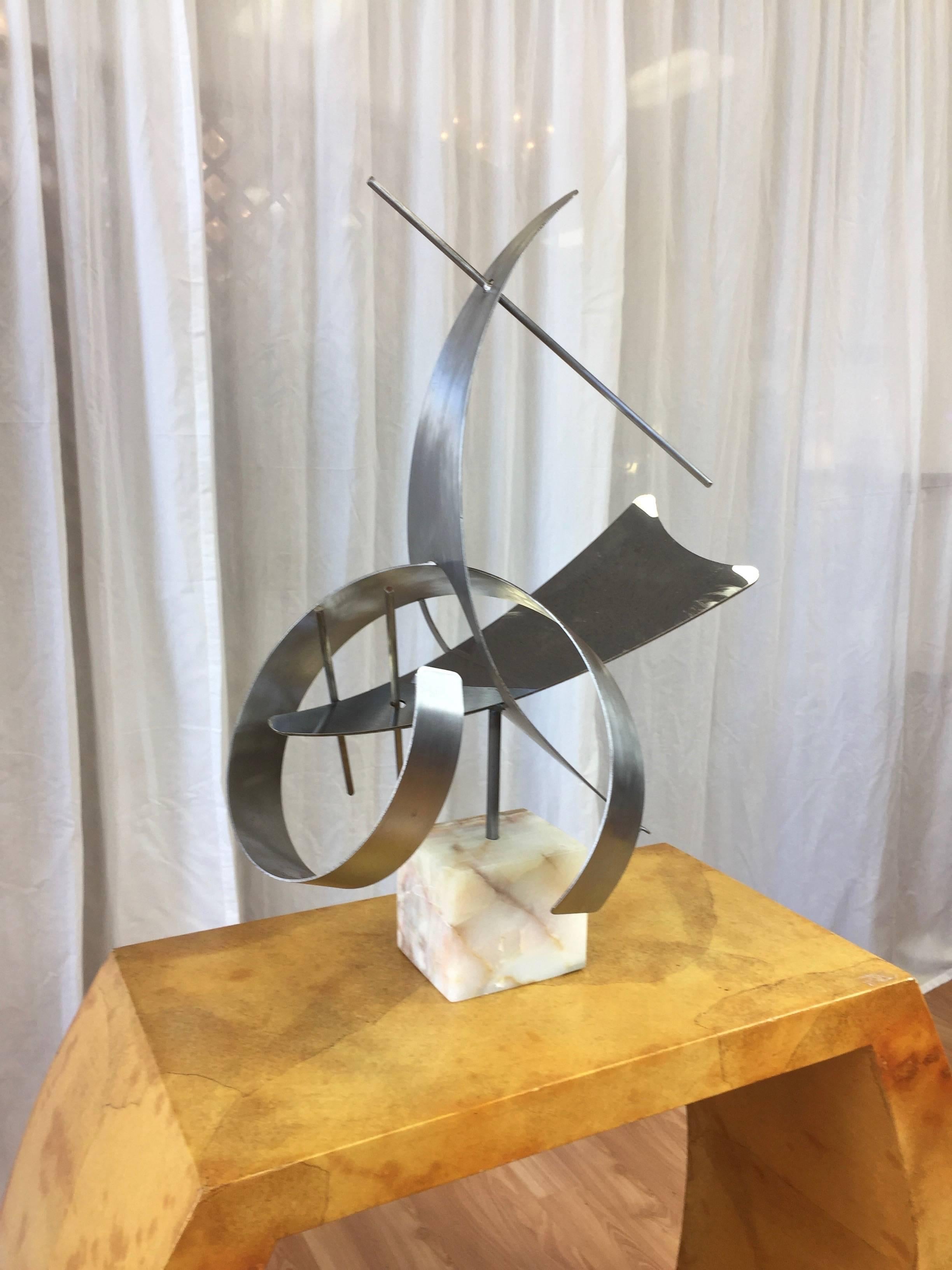 Modern Monumental Abstract Steel Sculpture by Curtis Jeré For Sale