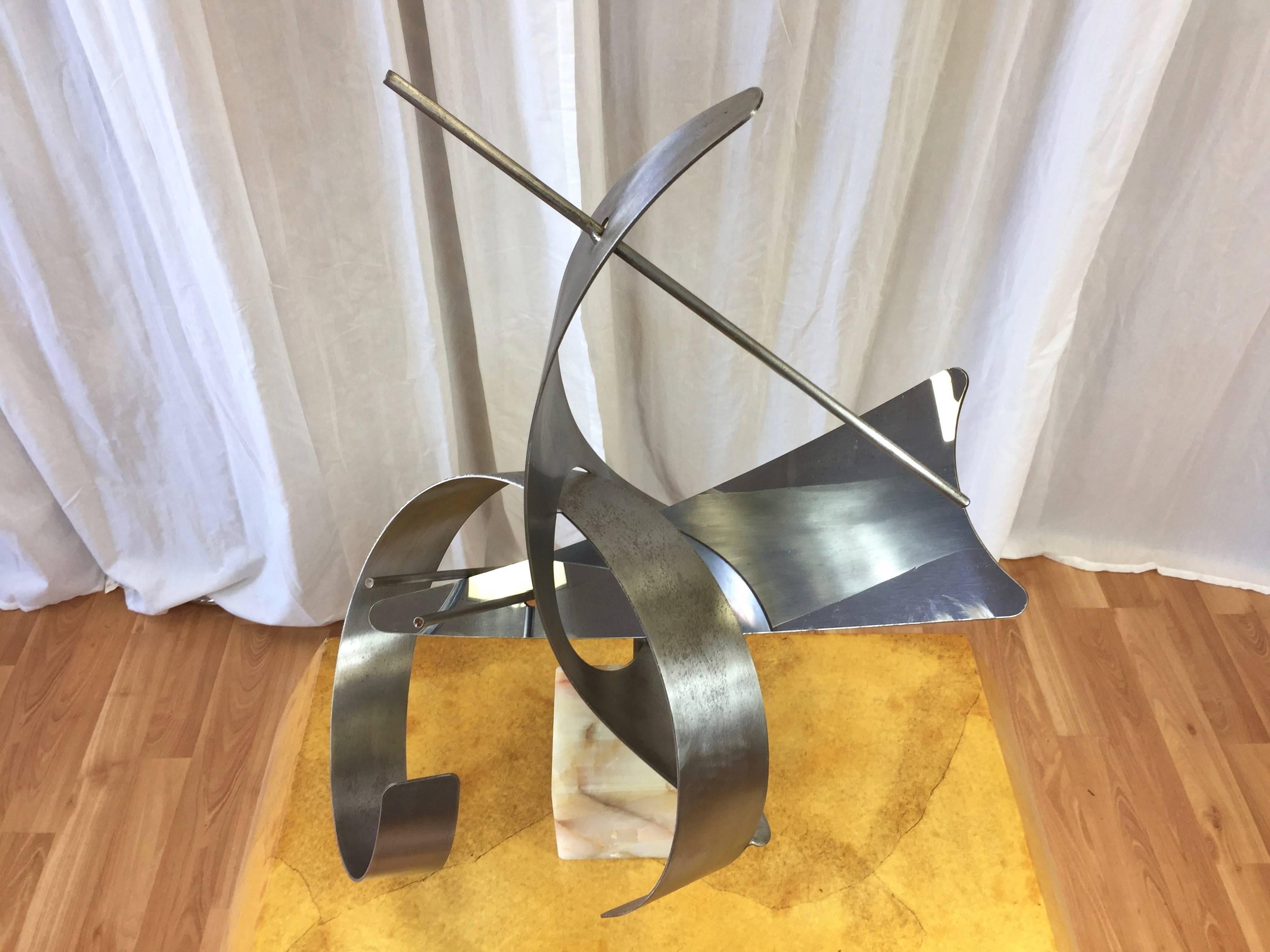 American Monumental Abstract Steel Sculpture by Curtis Jeré For Sale