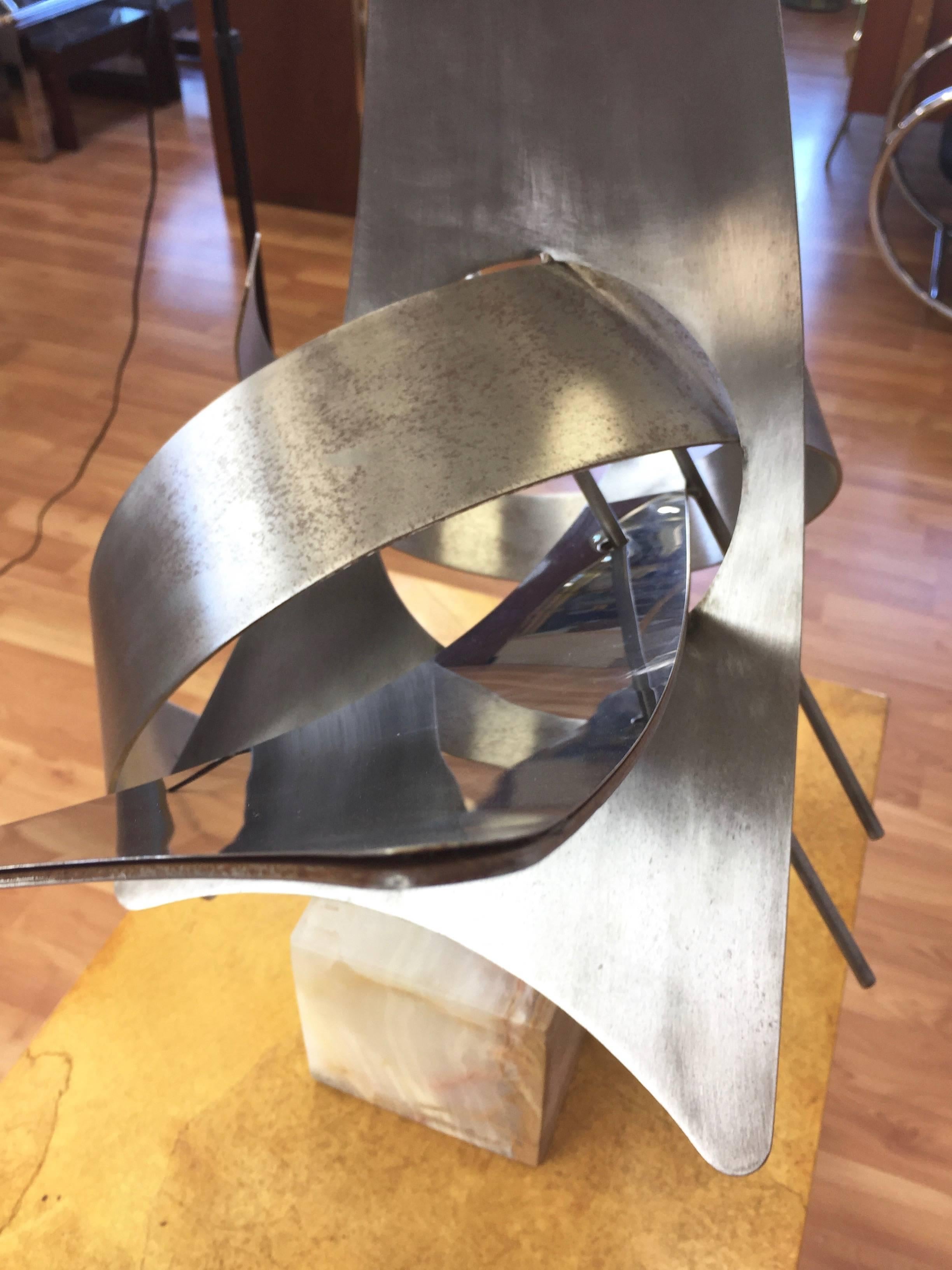 Monumental Abstract Steel Sculpture by Curtis Jeré For Sale 1