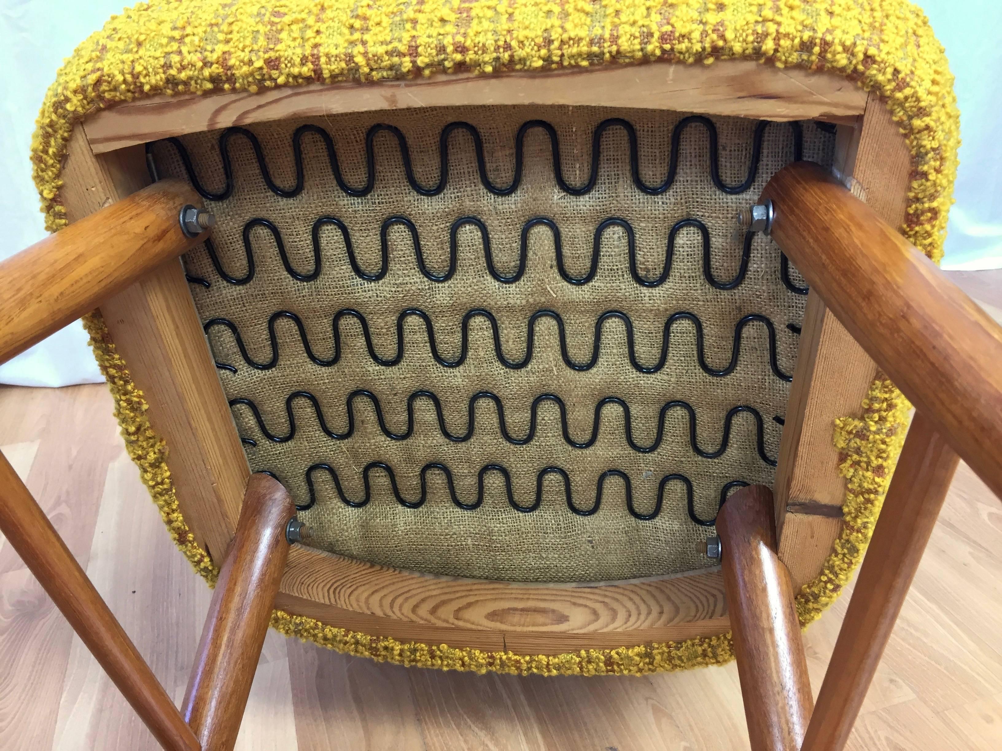 Diminutive Pair of Danish Modern Upholstered Teak Armchairs 3
