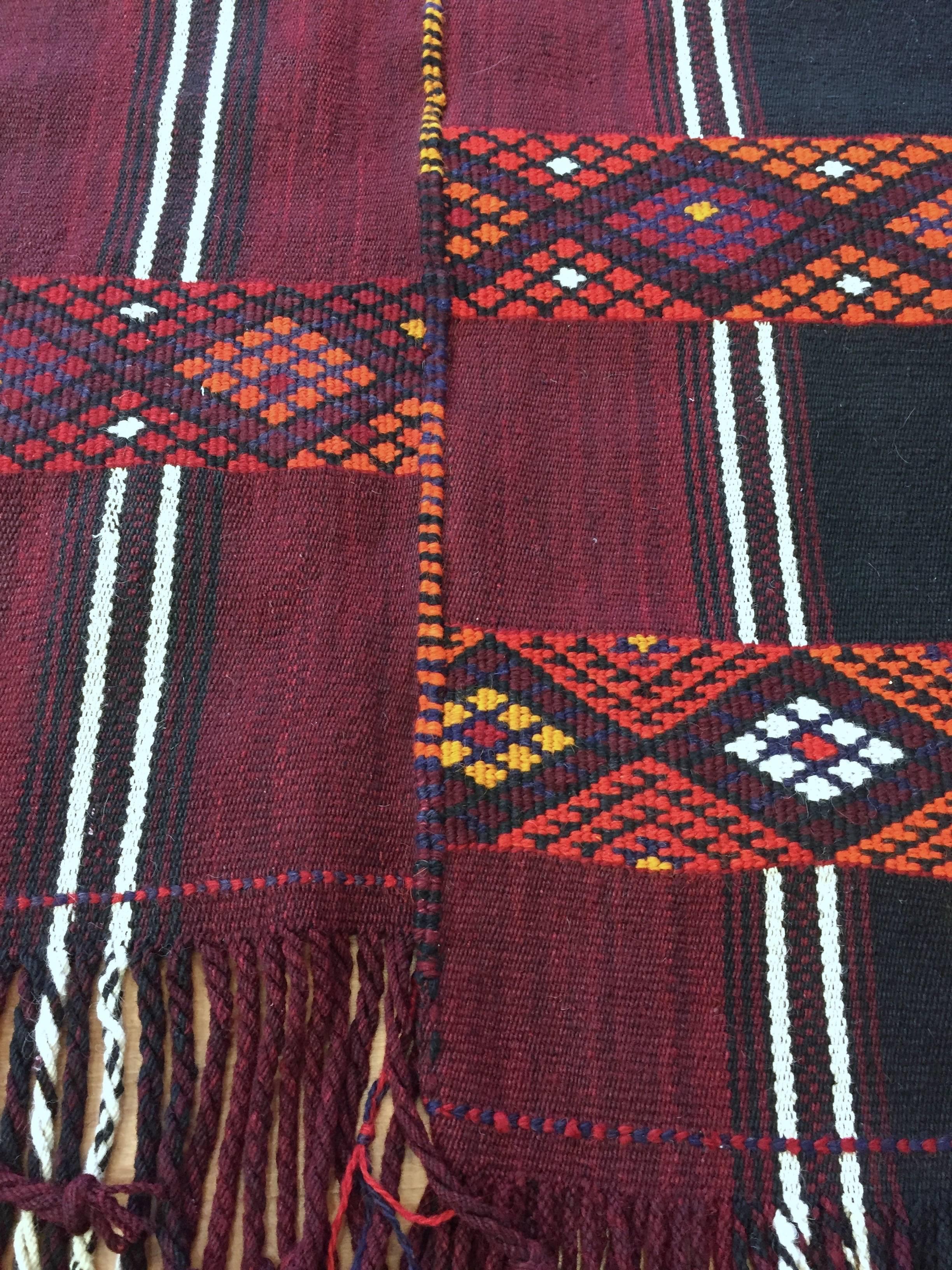 Vintage Bedouin Ceremonial Wool Camel Cover from the Upper Galilee In Good Condition In San Francisco, CA