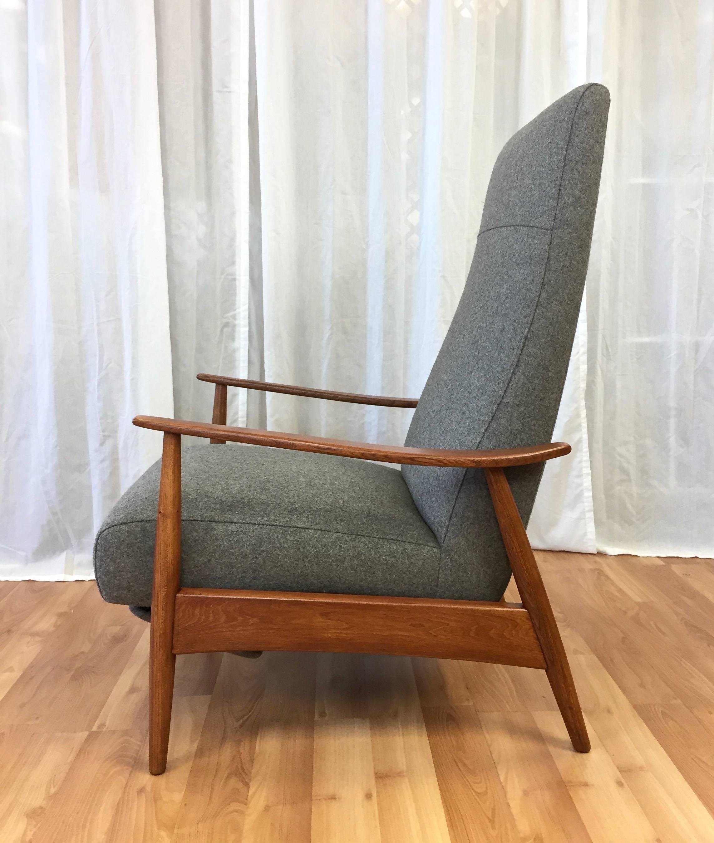 Mid-Century Modern Milo Baughman High-Back Walnut “Recliner 74” for Thayer Coggin