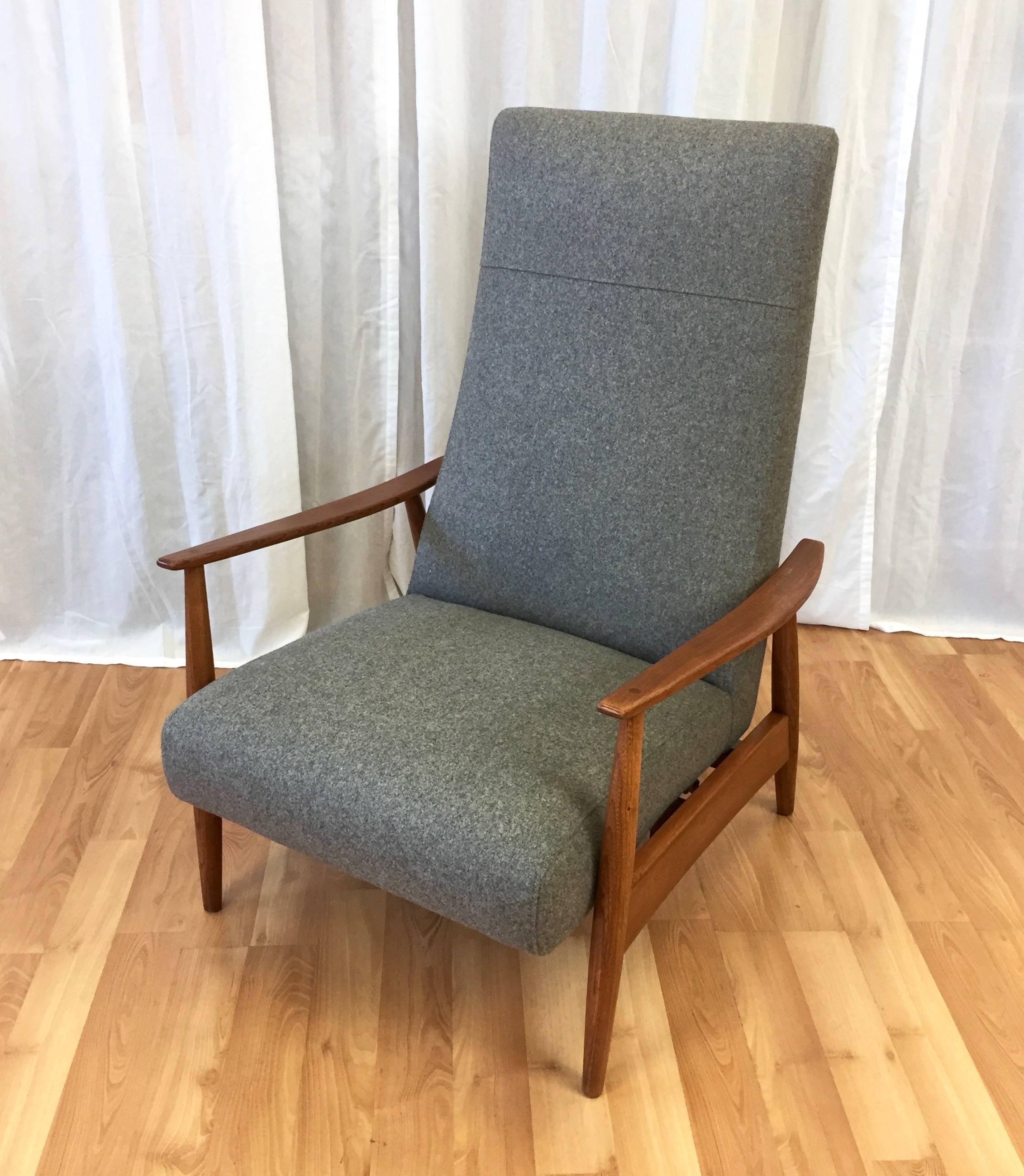 American Milo Baughman High-Back Walnut “Recliner 74” for Thayer Coggin