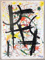 Varaz Samuelian “Untitled” Abstract Oil Painting, Signed and Dated