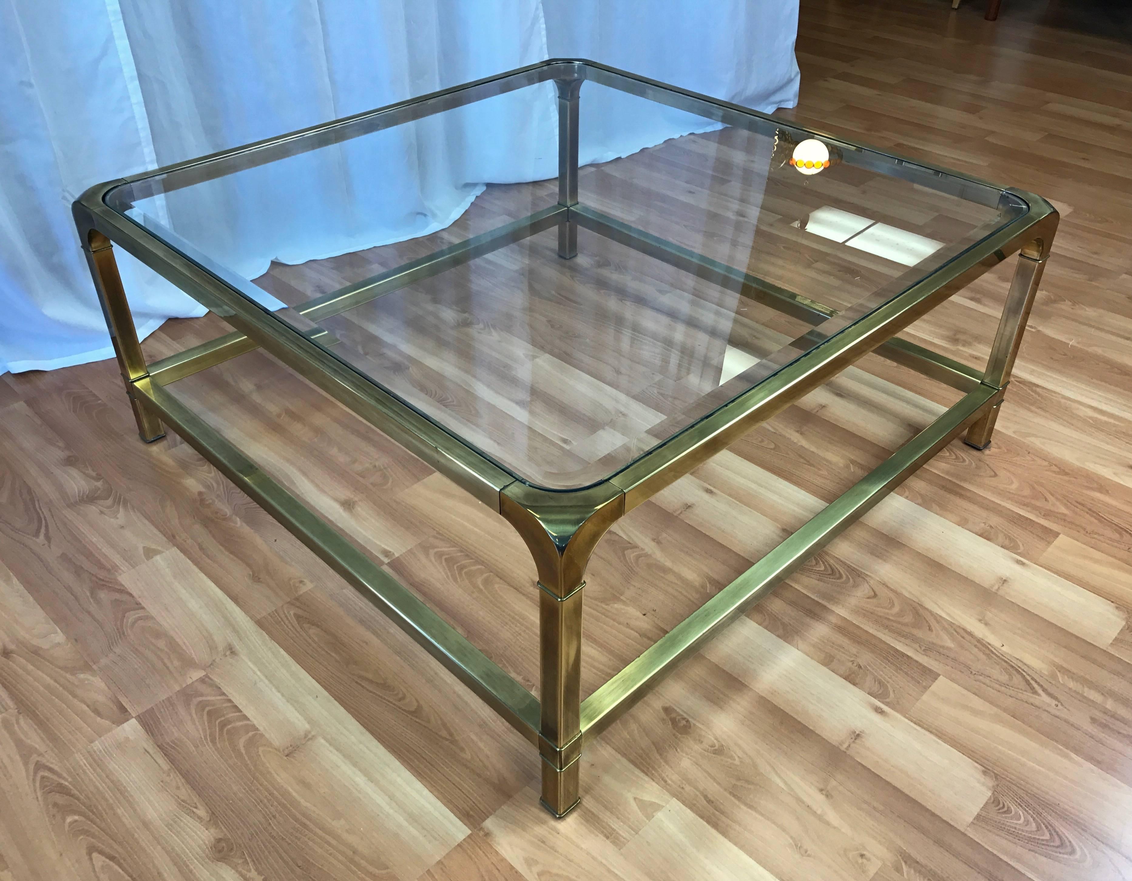 extra large square glass coffee table