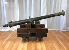 18th Century Bronze Lantaka Cannon on Custom Wood Carriage