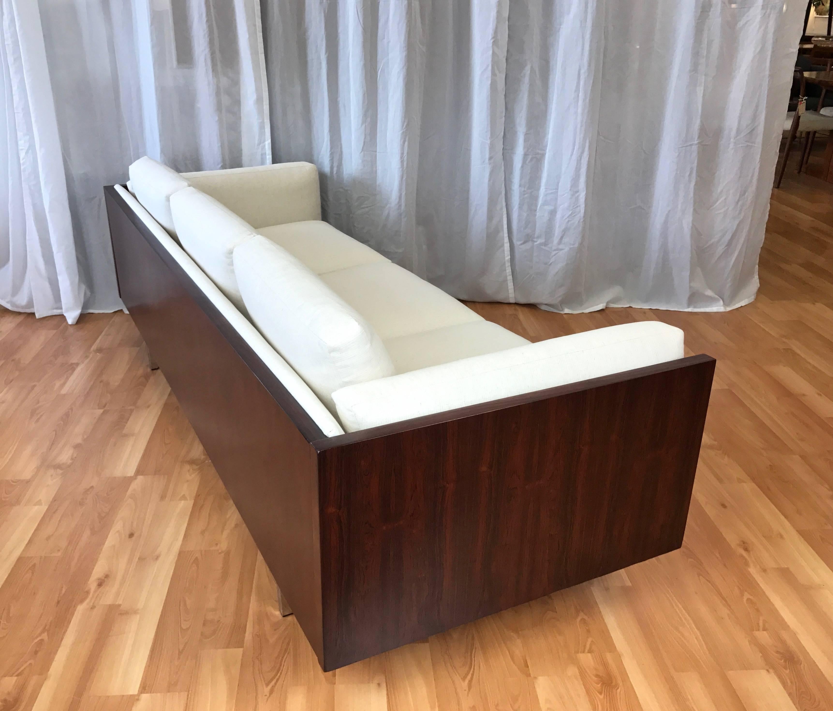 Mid-20th Century Rare Komfort of Denmark Rosewood Case Sofa