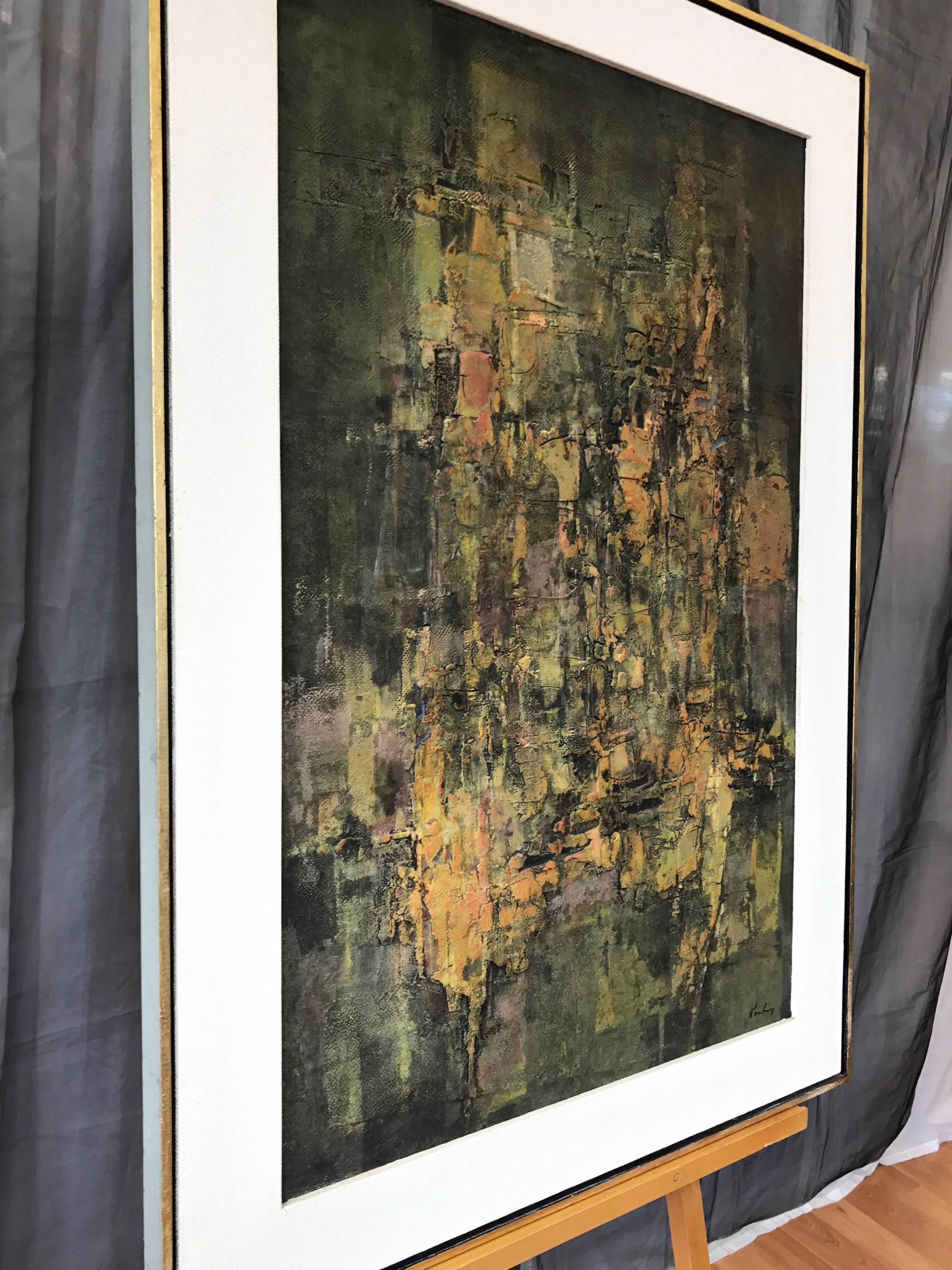 Modern Pawel Kontny “Untitled” Abstract Oil Painting, Signed