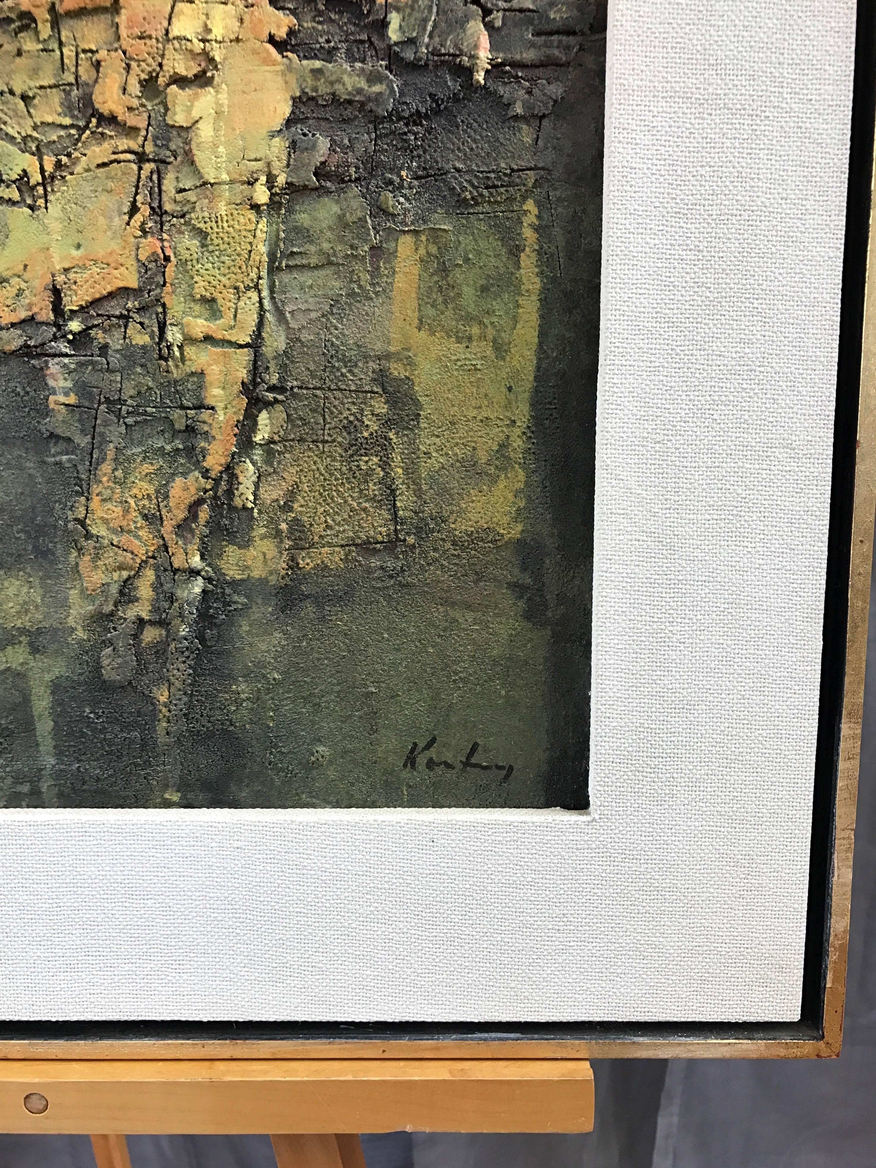 Pawel Kontny “Untitled” Abstract Oil Painting, Signed In Excellent Condition In San Francisco, CA