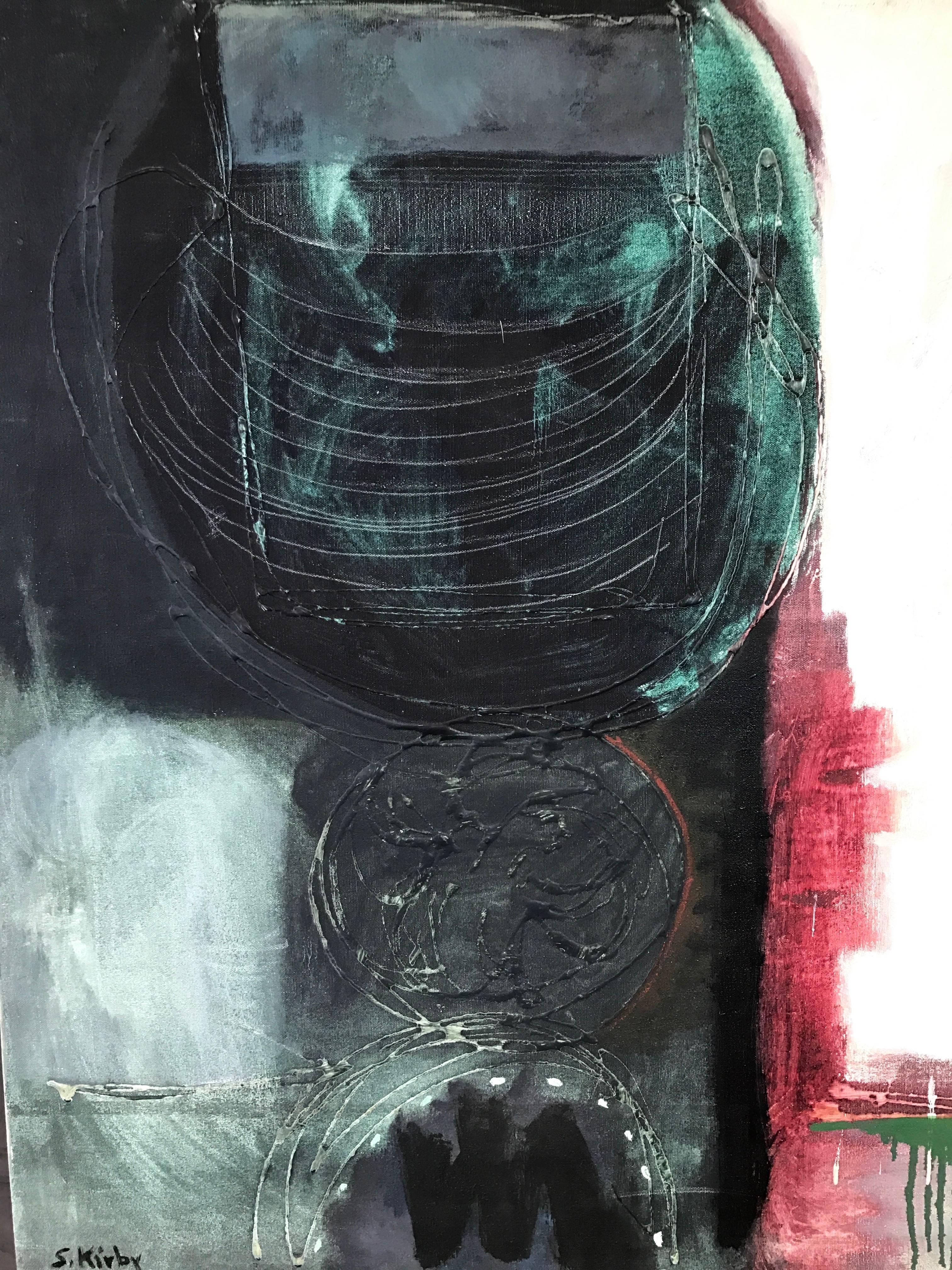 American Sheldon Kirby “Talisman X” Abstract Oil Painting