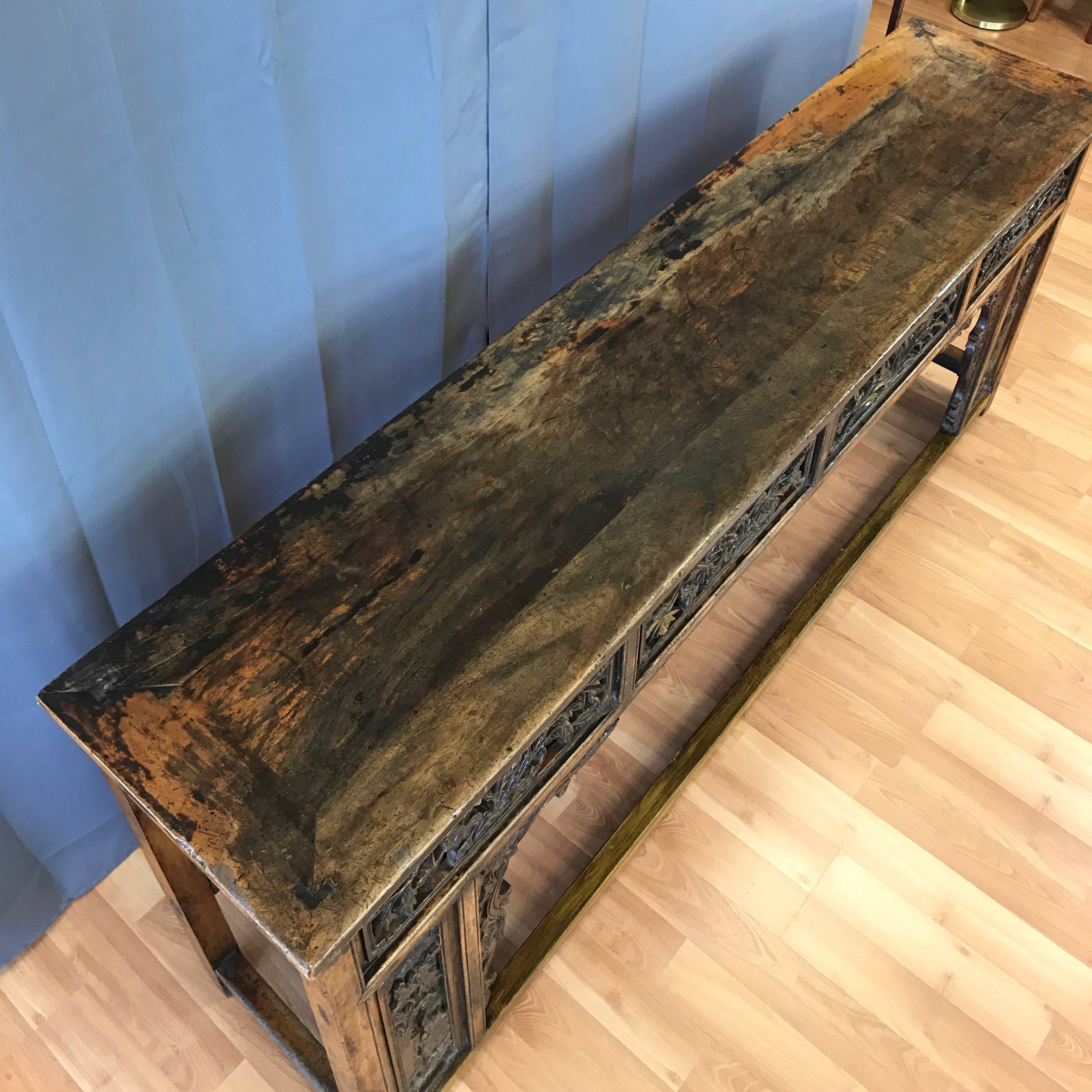 Exquisitely Carved Chinese Qing Dynasty Altar Table 4