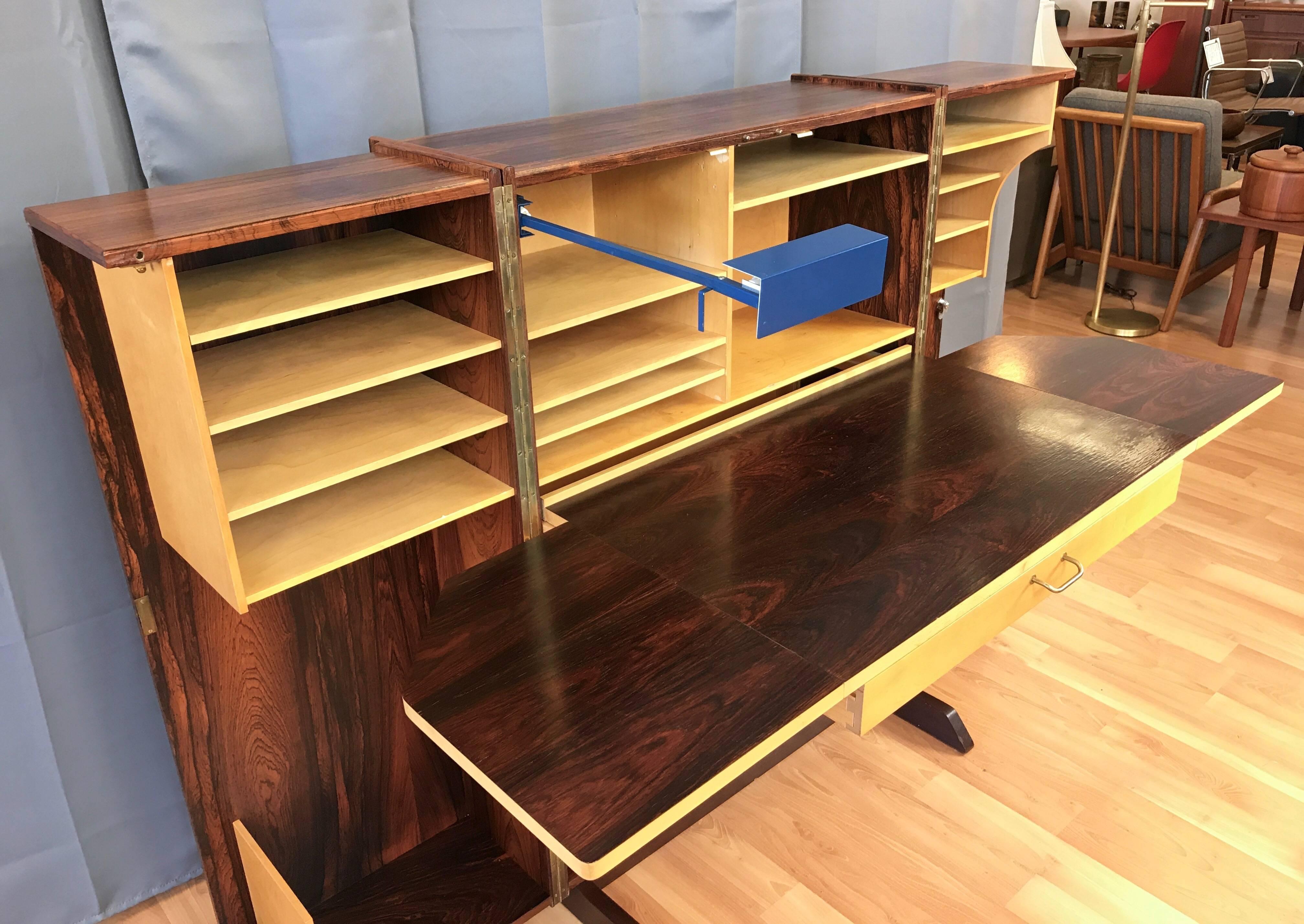 Danish Mummenthaler & Meier “Magic Box” Transforming Rosewood Desk