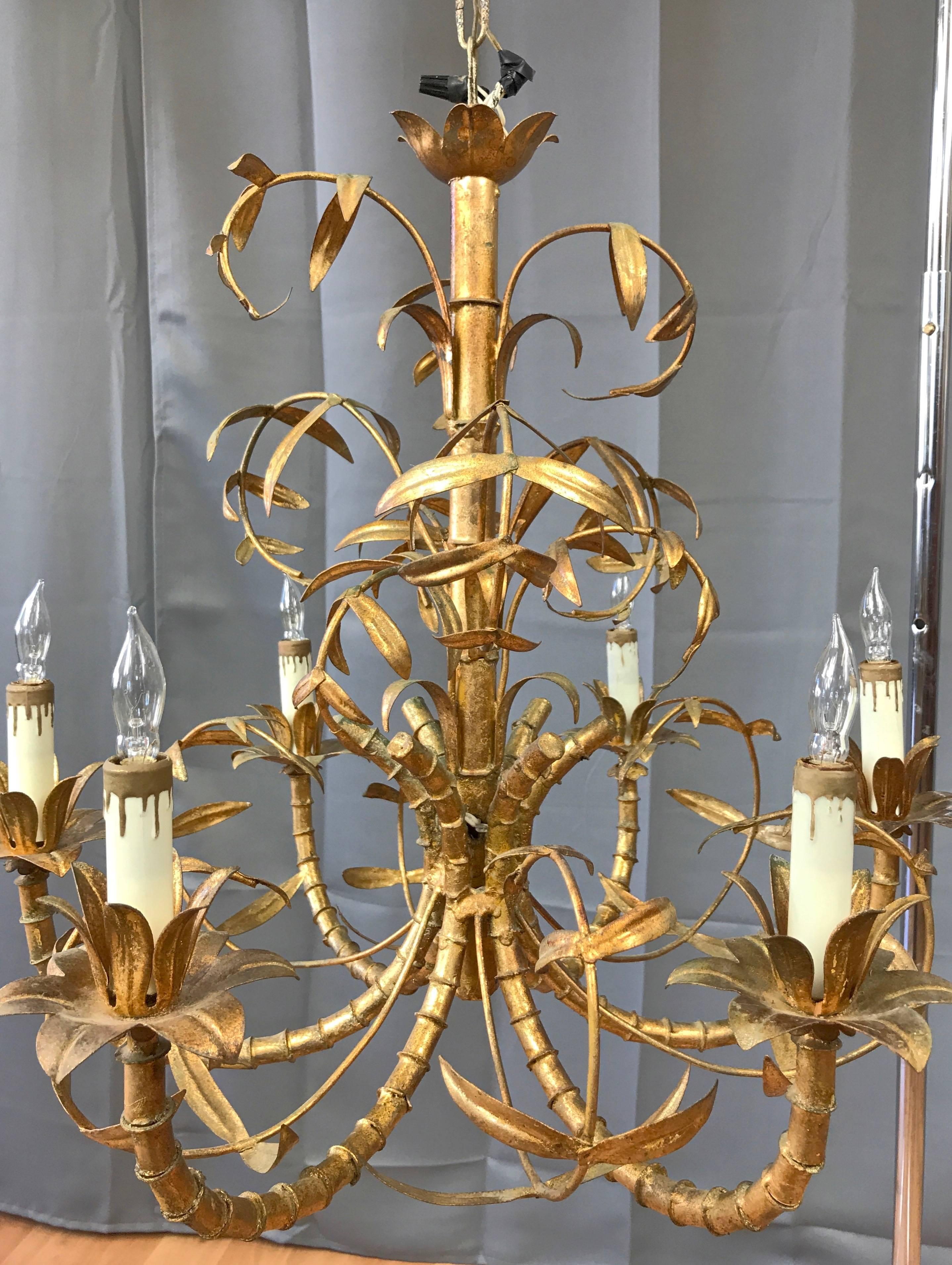 faux bamboo chandelier