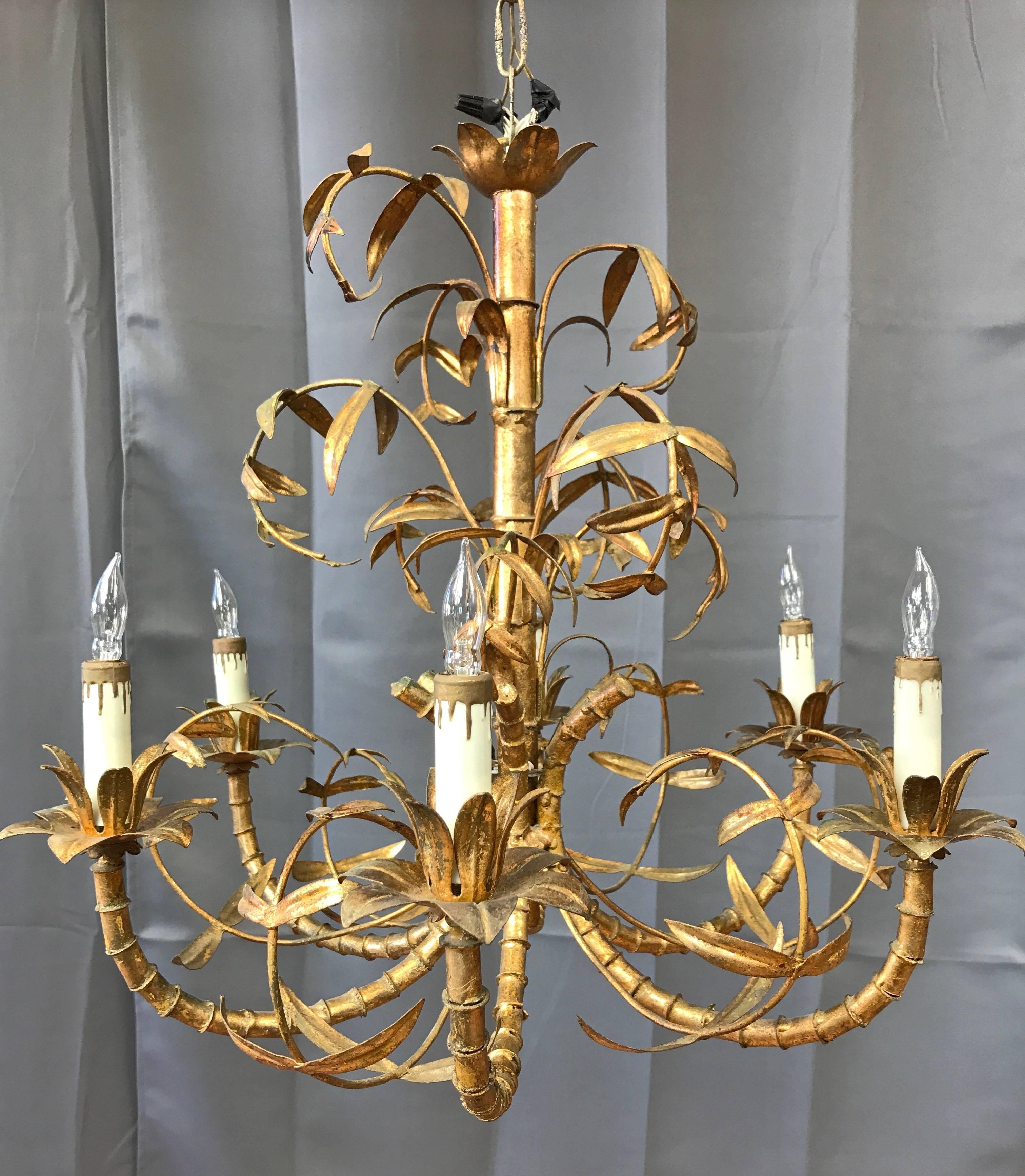 gold bamboo chandelier