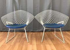 Pair of Vintage Harry Bertoia Diamond Chairs for Knoll