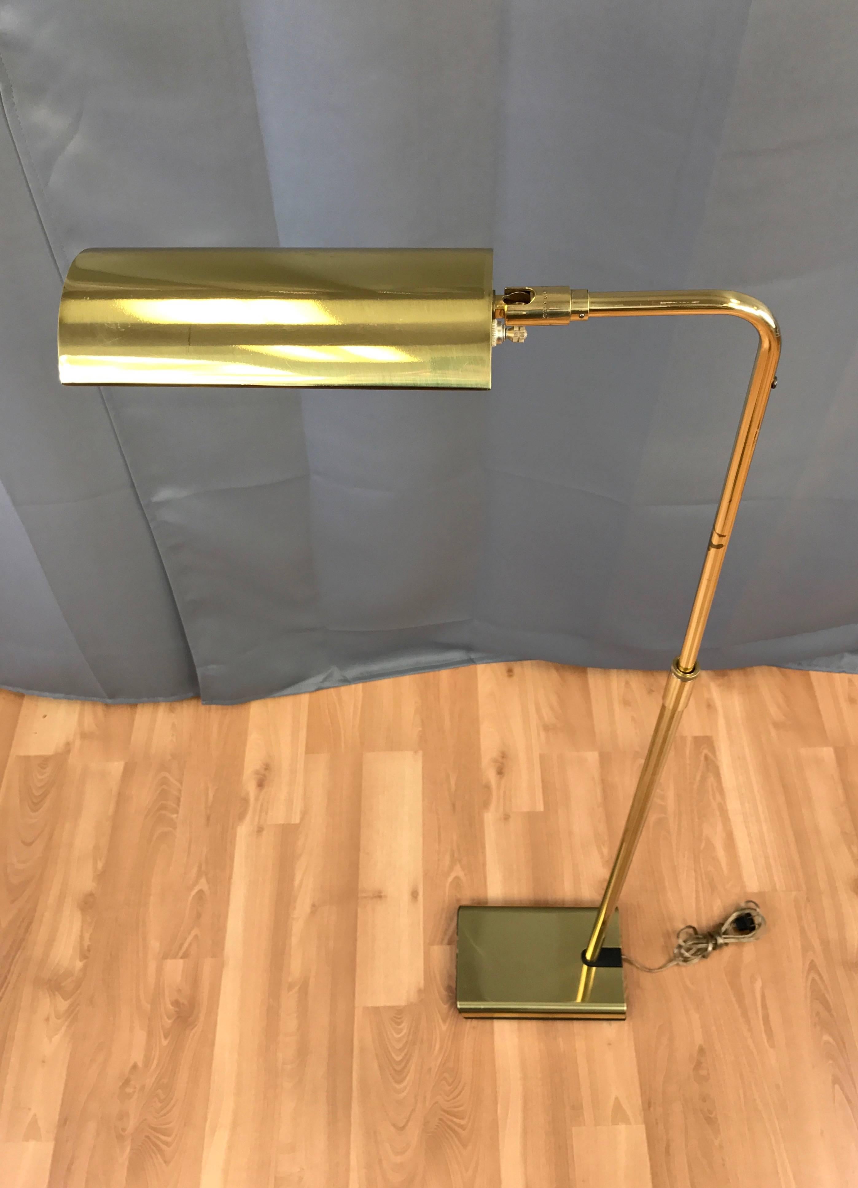 koch and lowy brass floor lamp