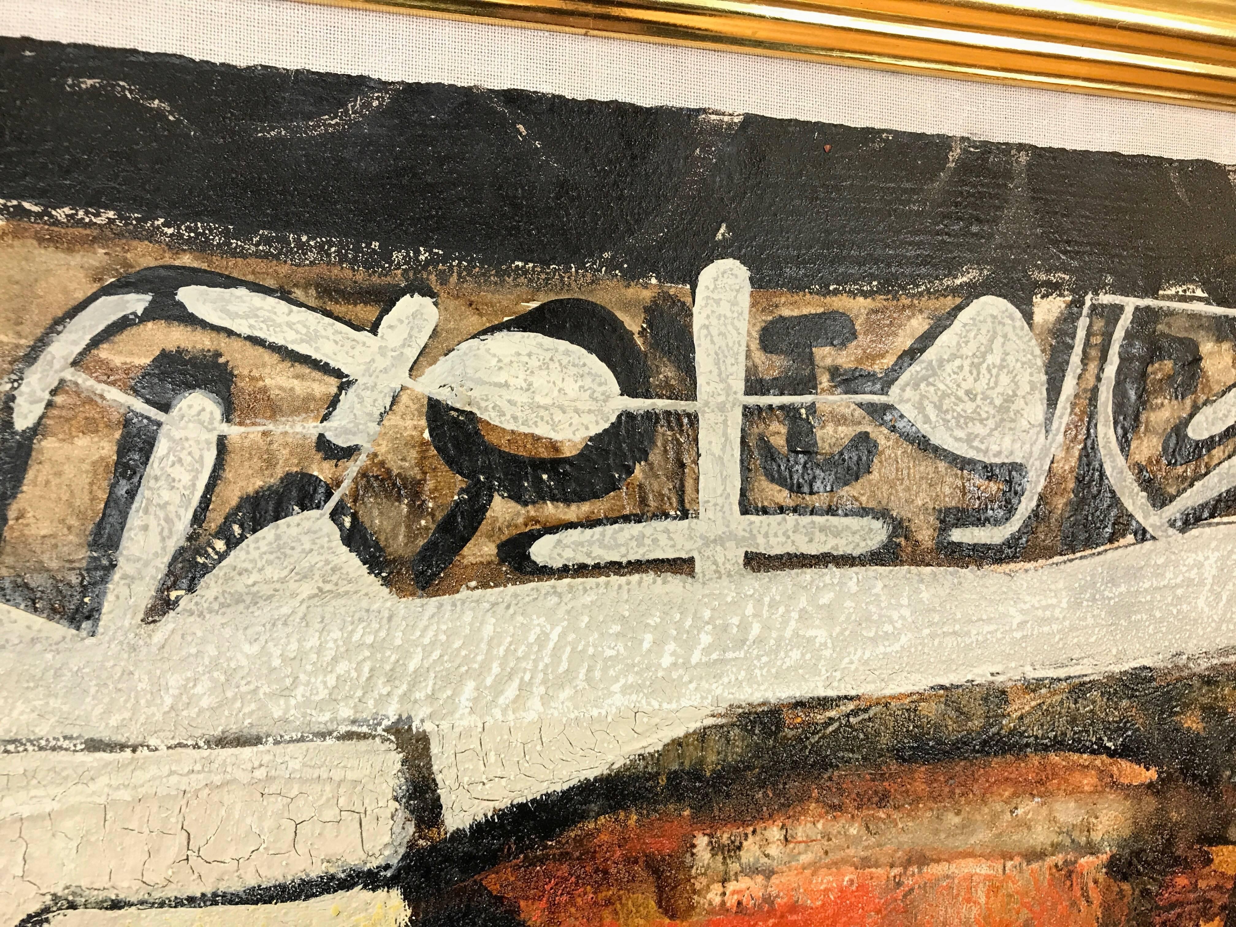 American Joni Pienkowski “Untitled” Abstract Oil Painting, 1969