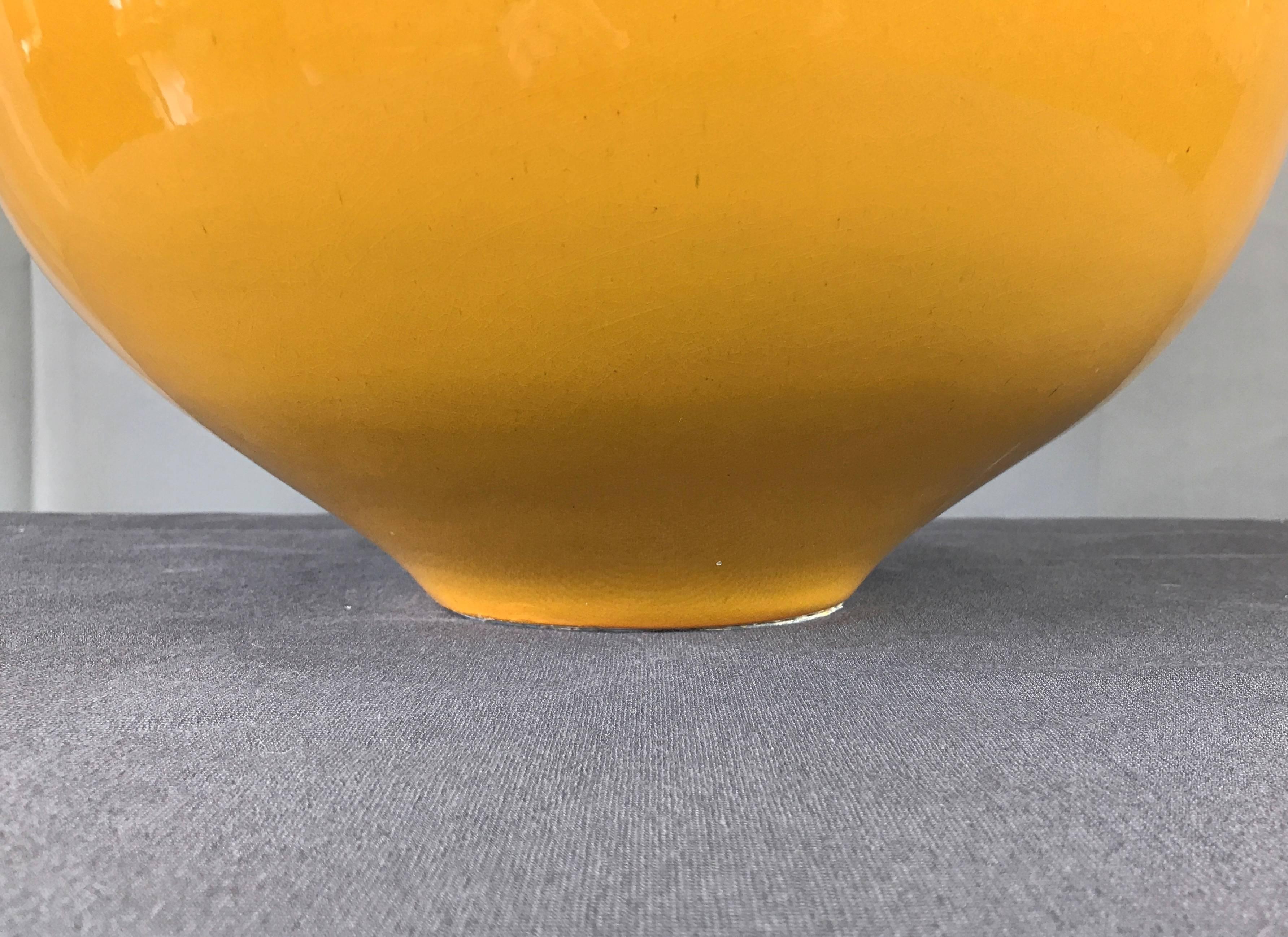Metal Monumental Vintage Saffron Ceramic Table Lamp