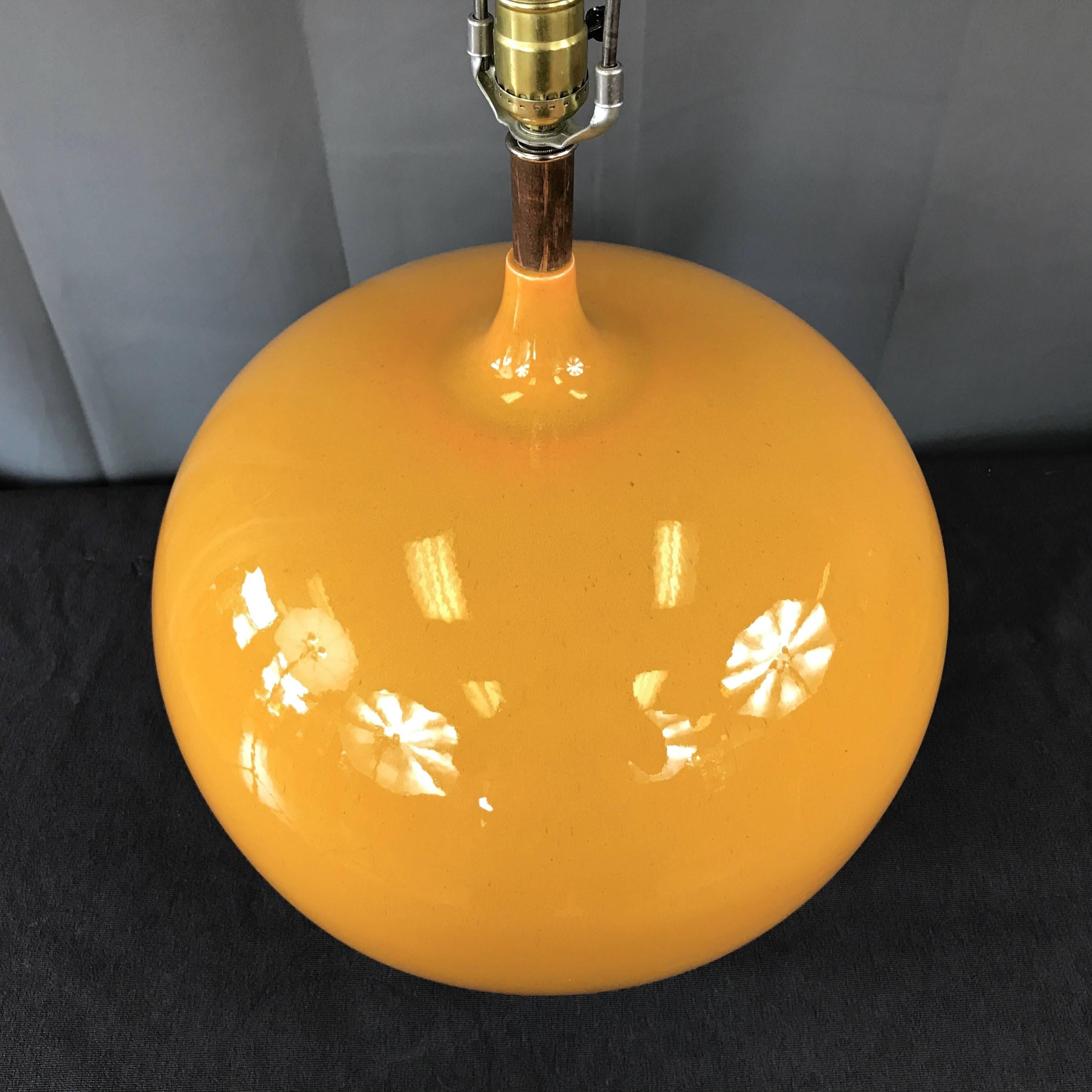 American Monumental Vintage Saffron Ceramic Table Lamp