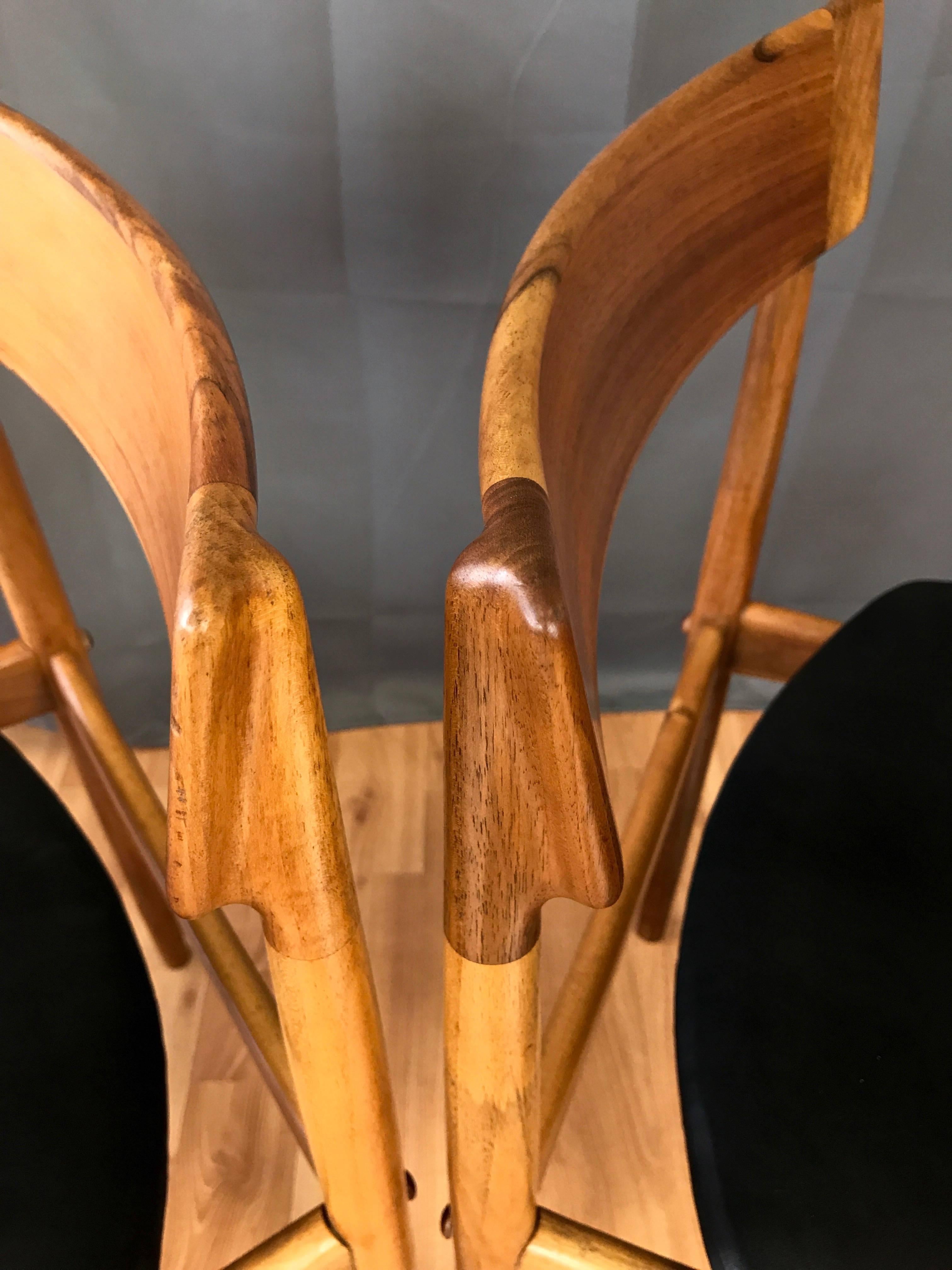 Naugahyde Set of Four Rosengren Hansen Model 39 Teak Dining Chairs