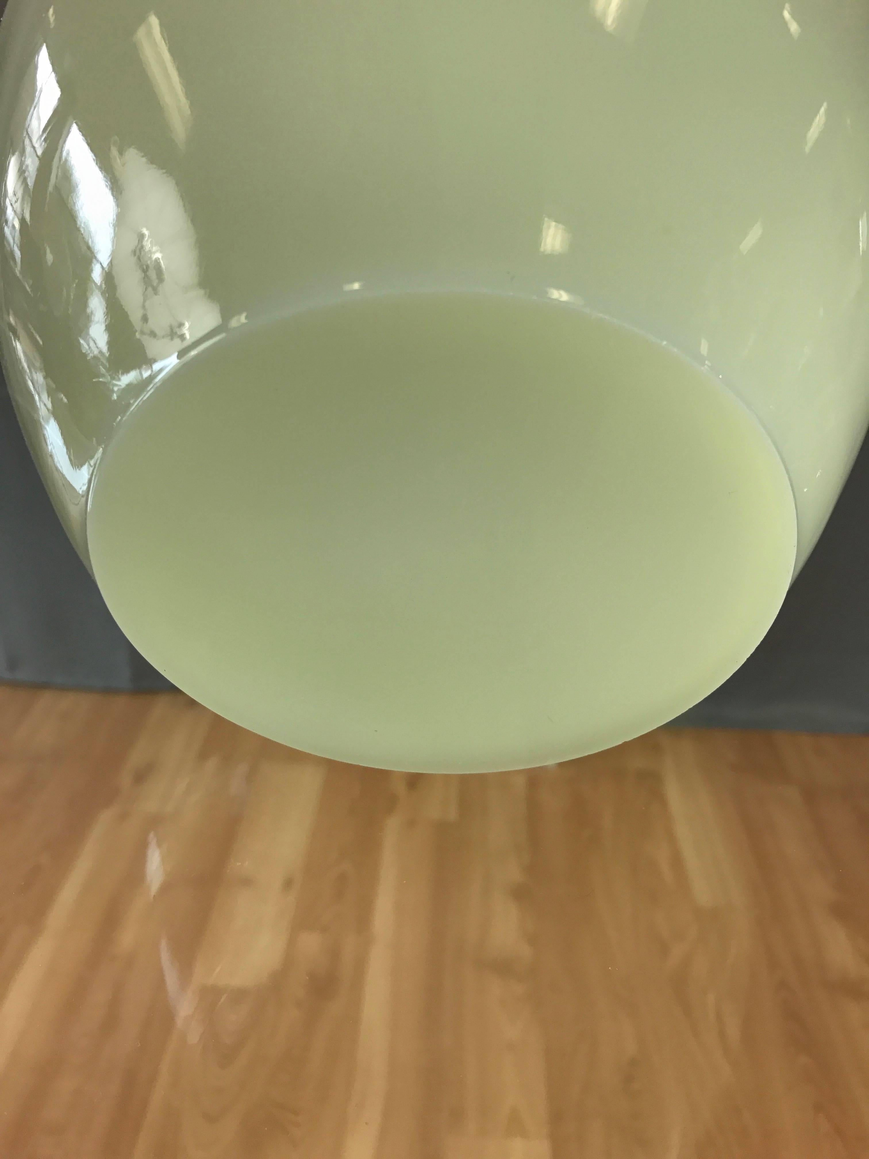 Mid-20th Century Large Cenedese Green Opaline Murano Glass Vase