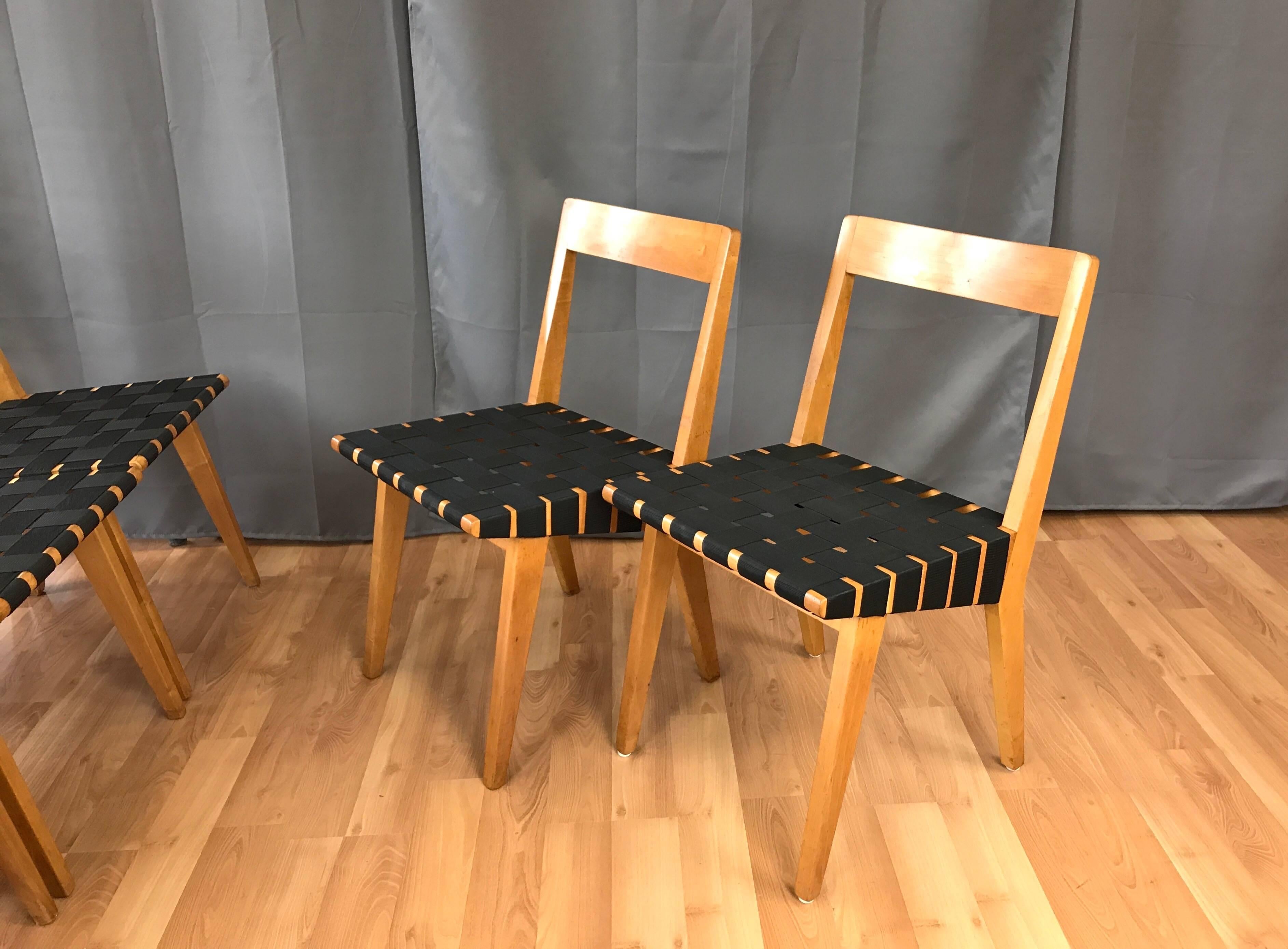 Early Set of Eight Jens Risom for Knoll 666 Side Chairs 2