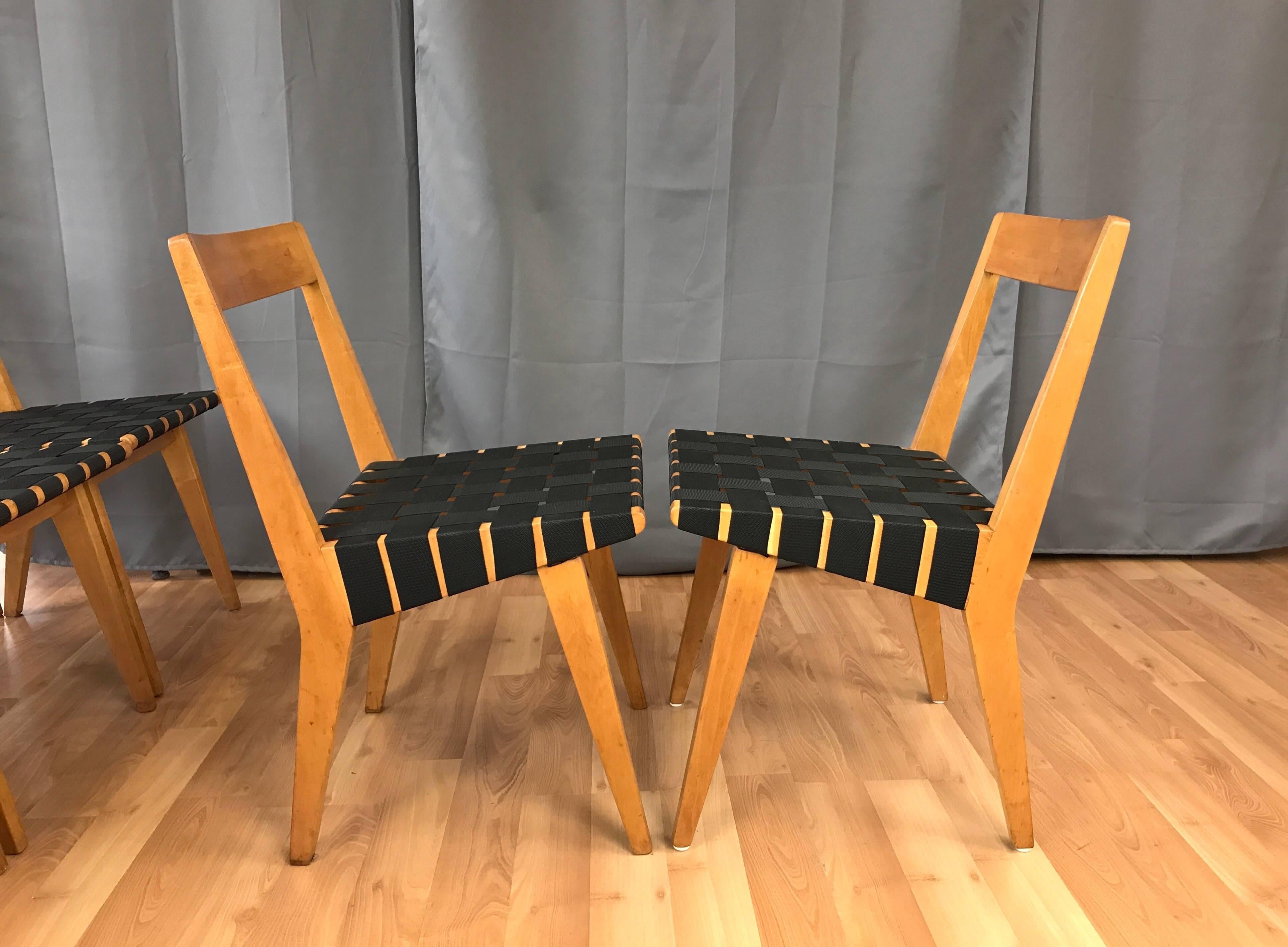Early Set of Eight Jens Risom for Knoll 666 Side Chairs 1