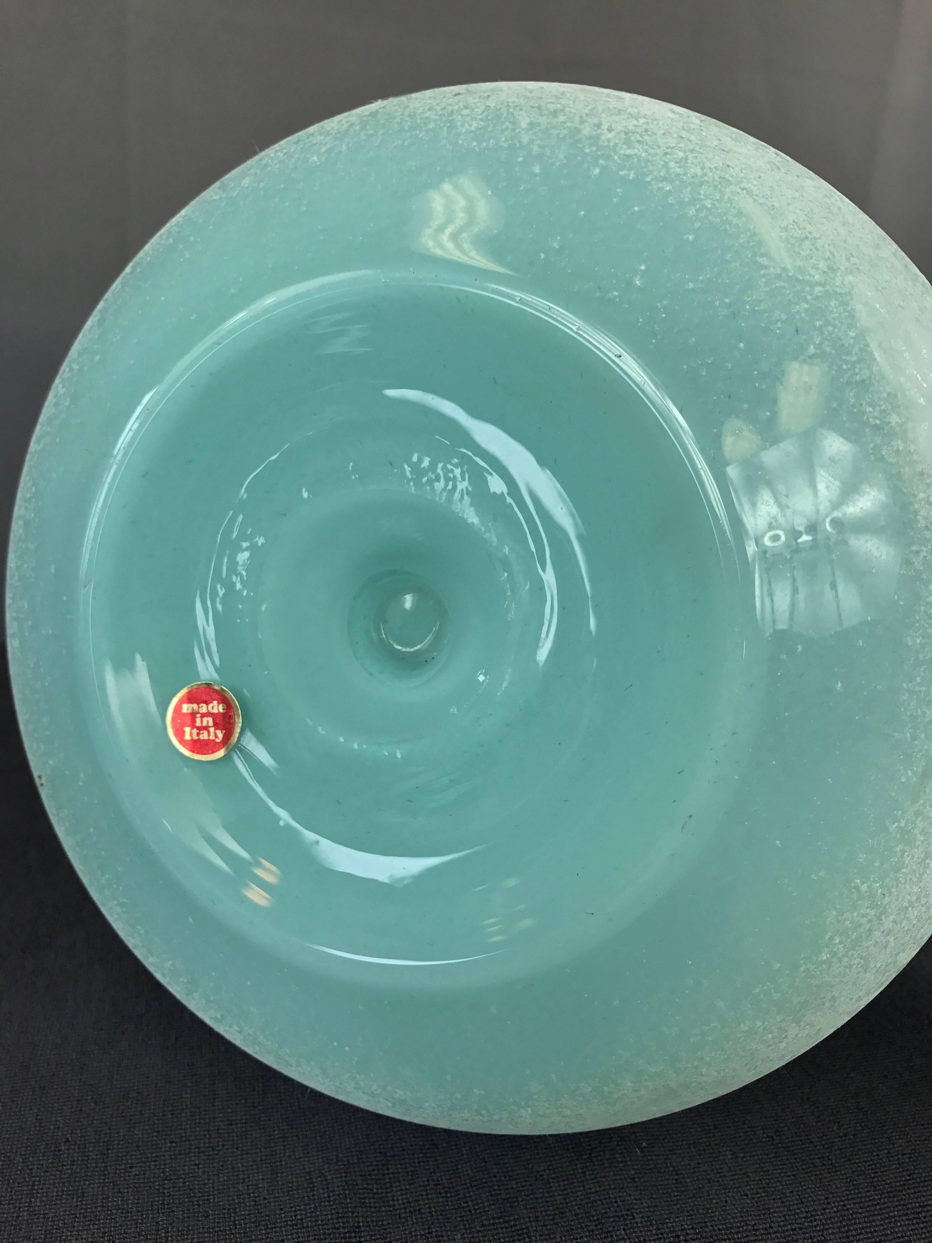 Art Glass Tall Cenedese Murano Scavo Glass Vase For Sale
