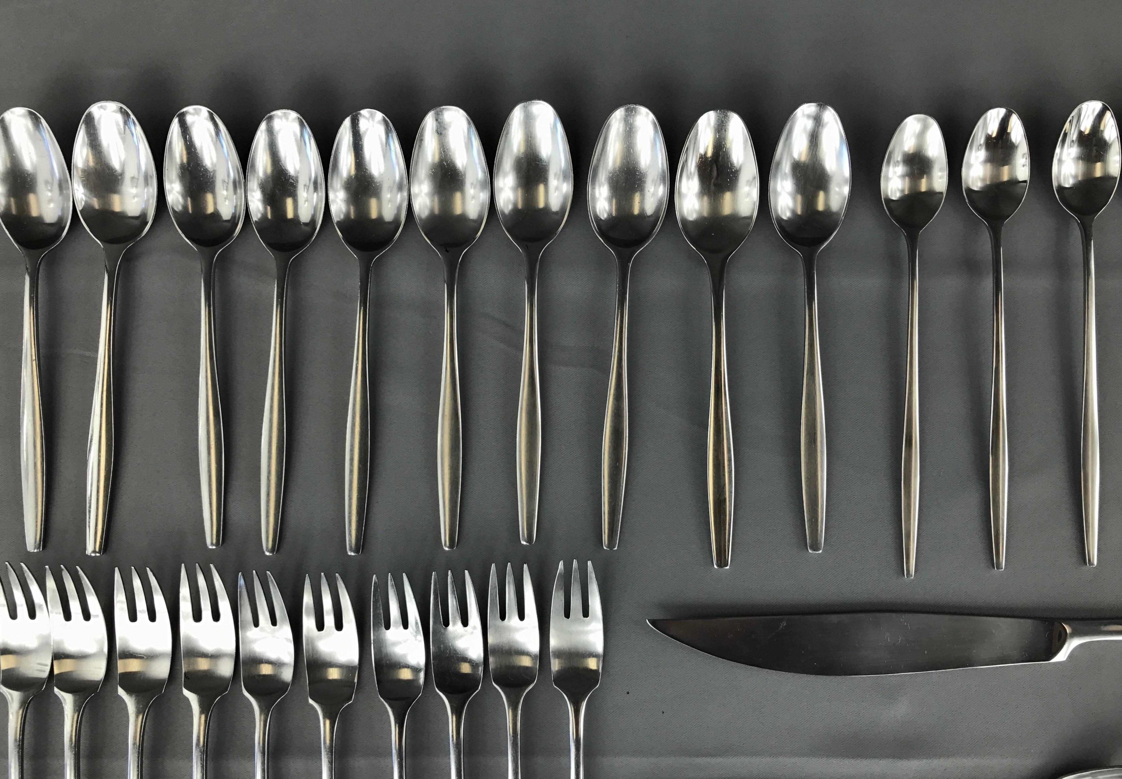 Danish Jens Quistgaard for Dansk “Variation V” Flatware Service for Ten