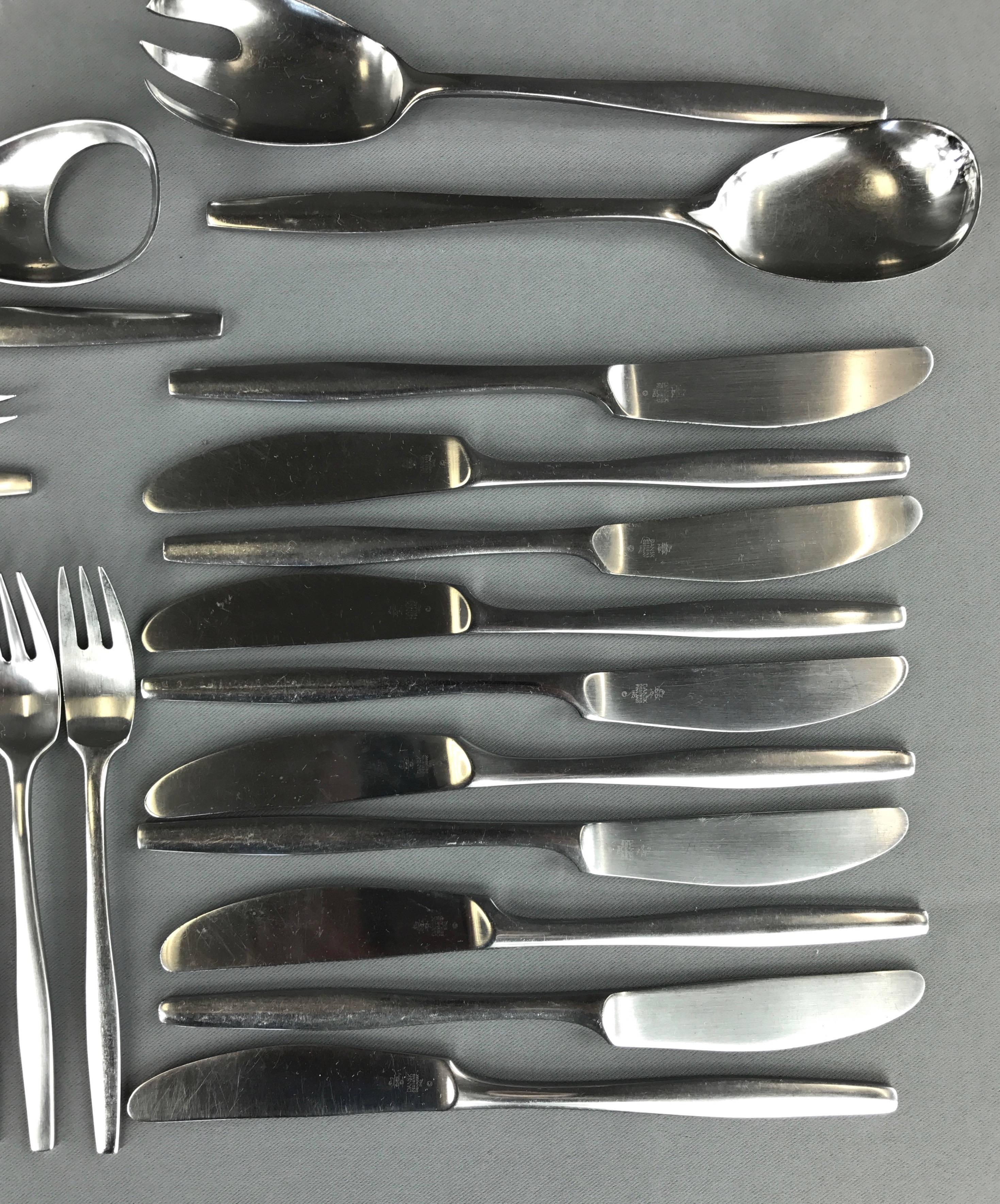 Mid-20th Century Jens Quistgaard for Dansk “Variation V” Flatware Service for Ten