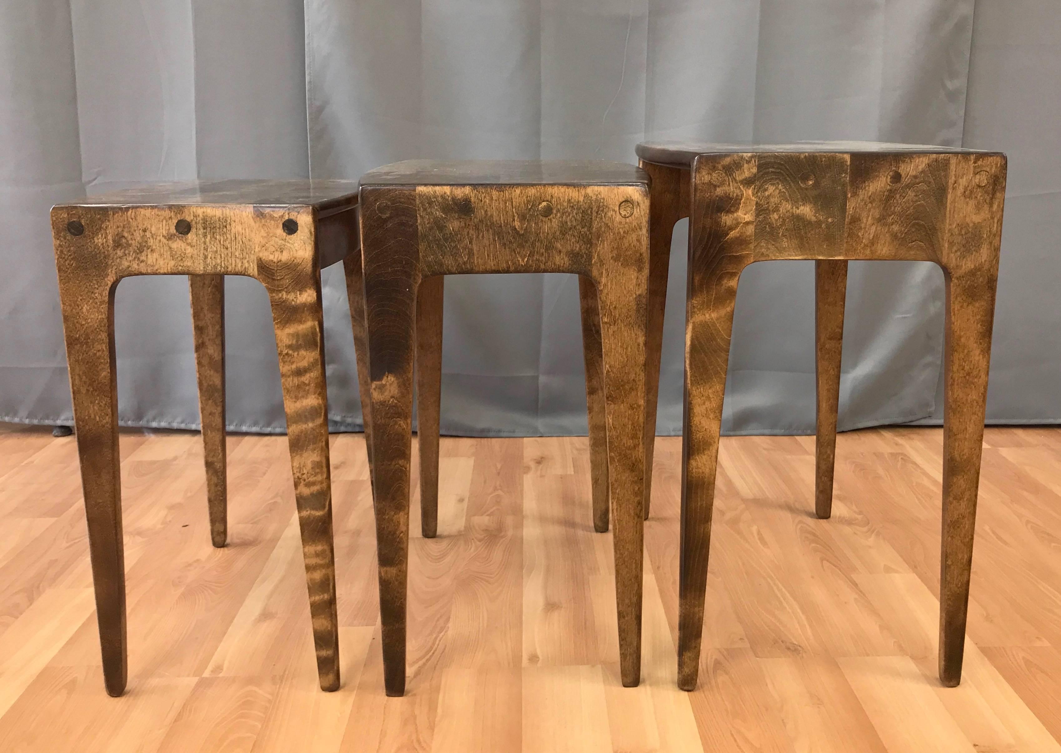 Rare Set of HeywoodWakefield Maple Nesting Tables at 1stDibs heywood