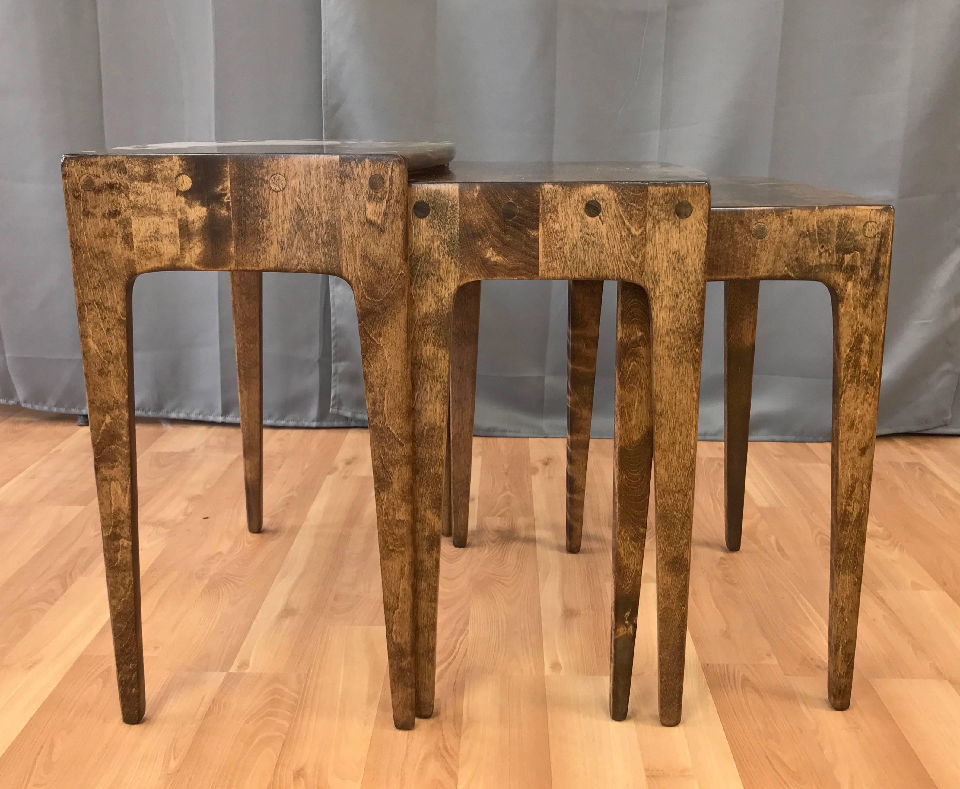 Rare Set of HeywoodWakefield Maple Nesting Tables at 1stDibs heywood