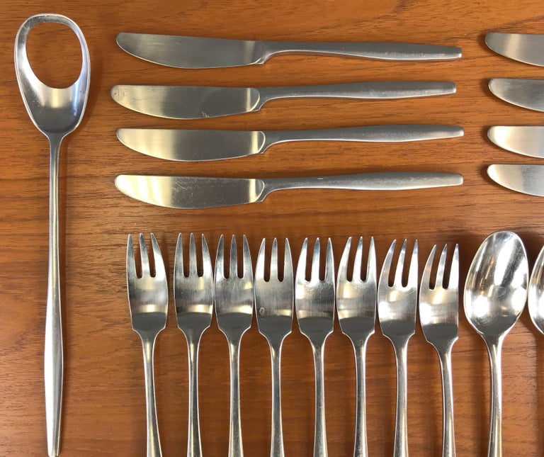Jens Quistgaard For Dansk Variation V Flatware Service For Eight For Jens quistgaard for dansk variation v flatware service for eight for