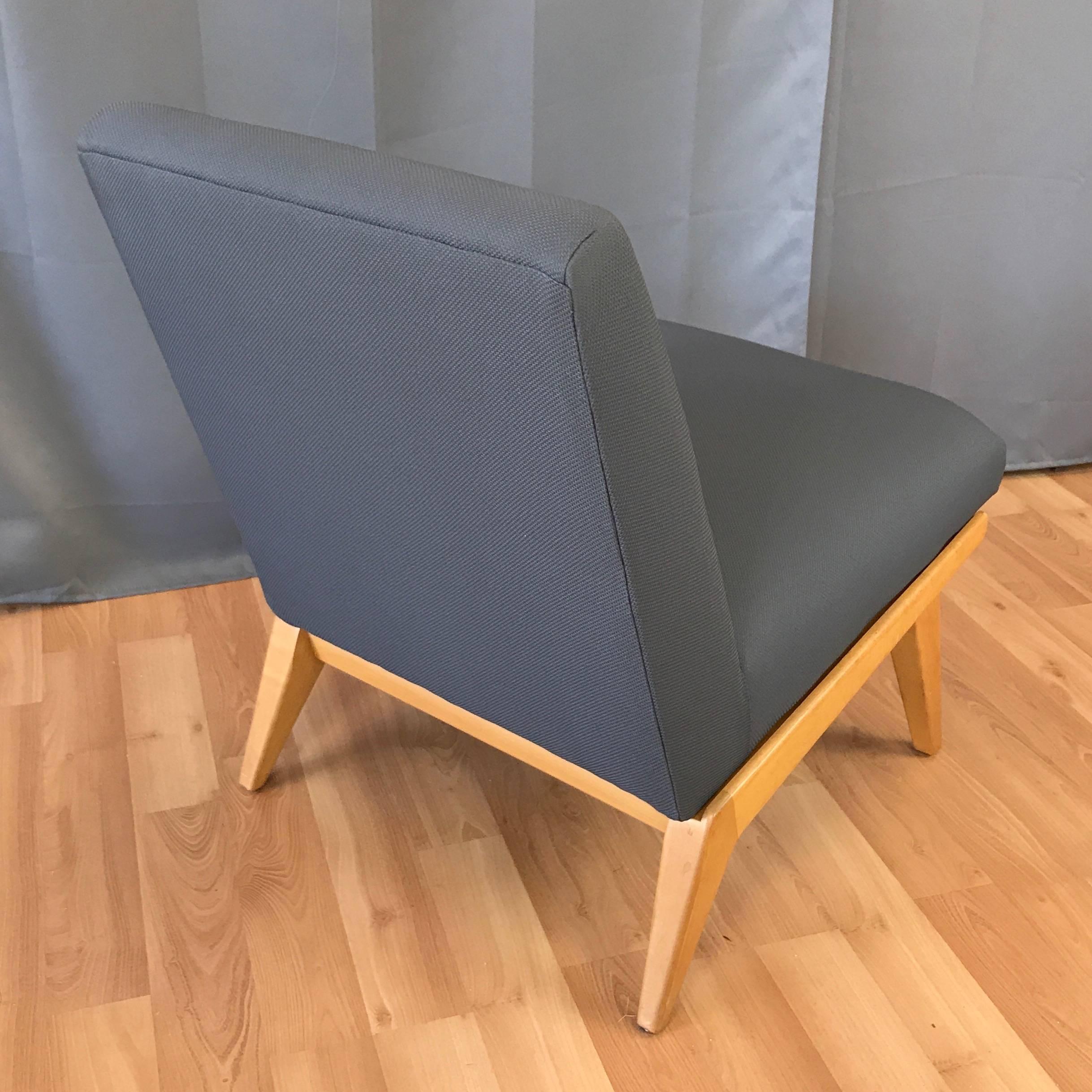 Maple Jens Risom for Knoll Mid-Century Modern Slipper Chair