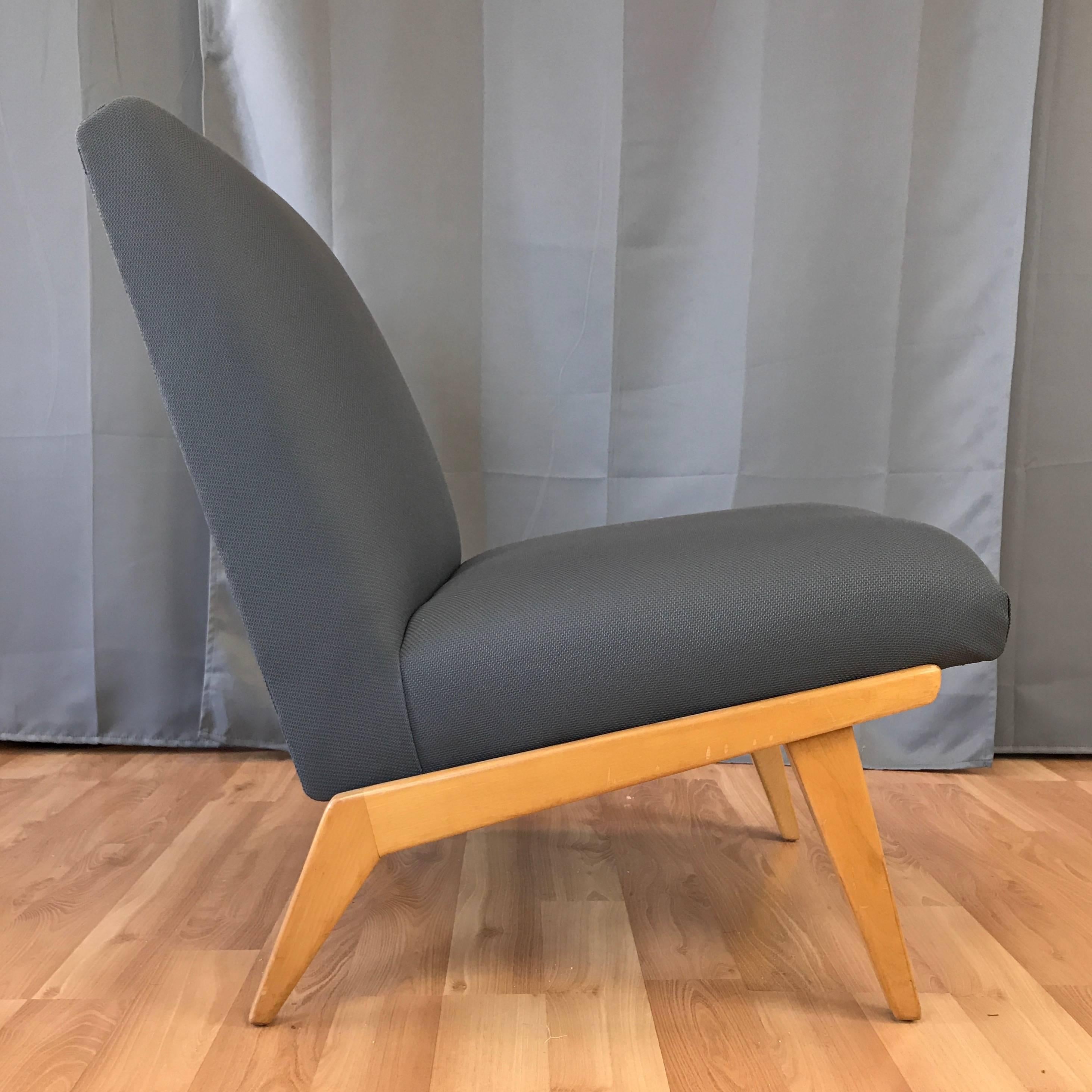 American Jens Risom for Knoll Mid-Century Modern Slipper Chair