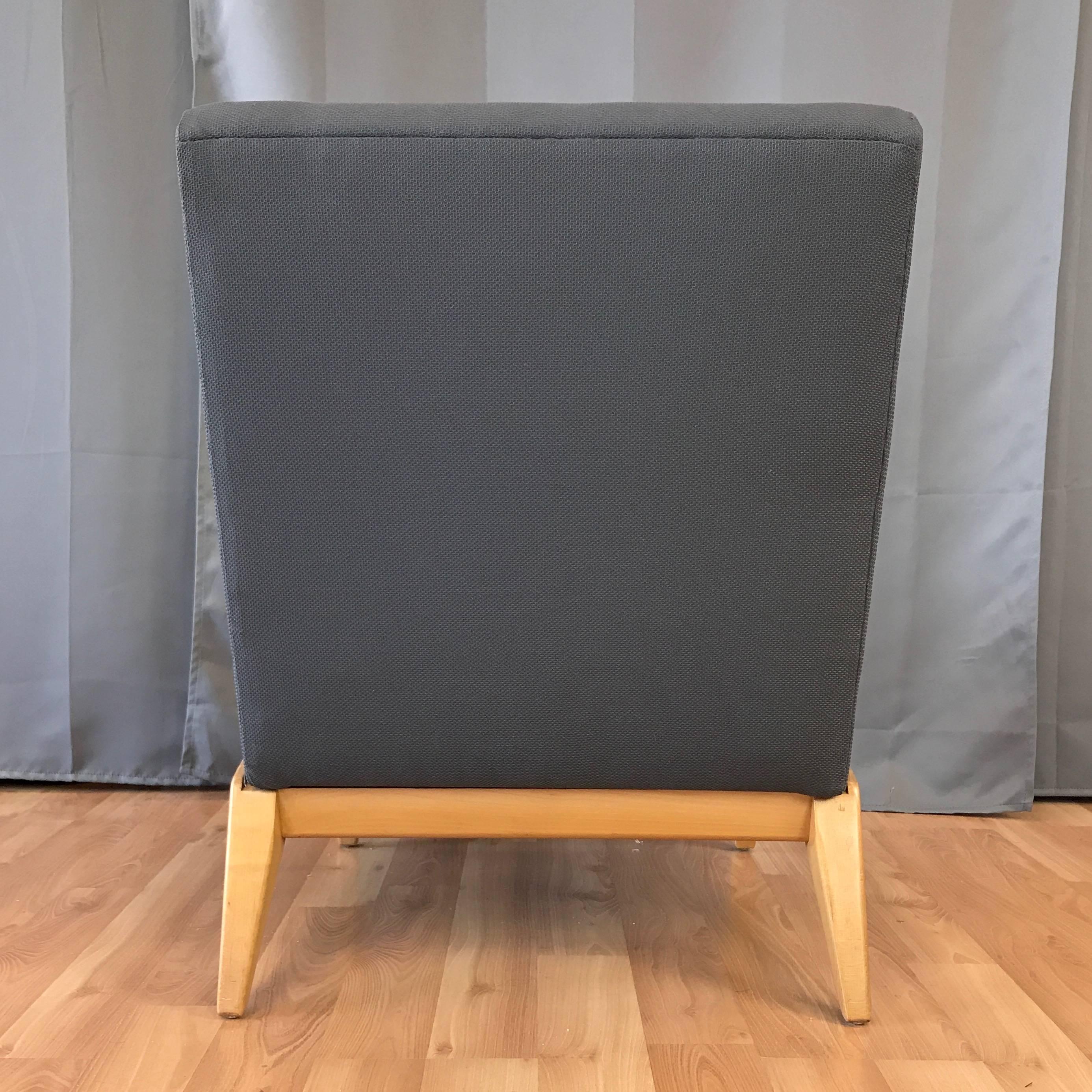Jens Risom for Knoll Mid-Century Modern Slipper Chair In Good Condition In San Francisco, CA