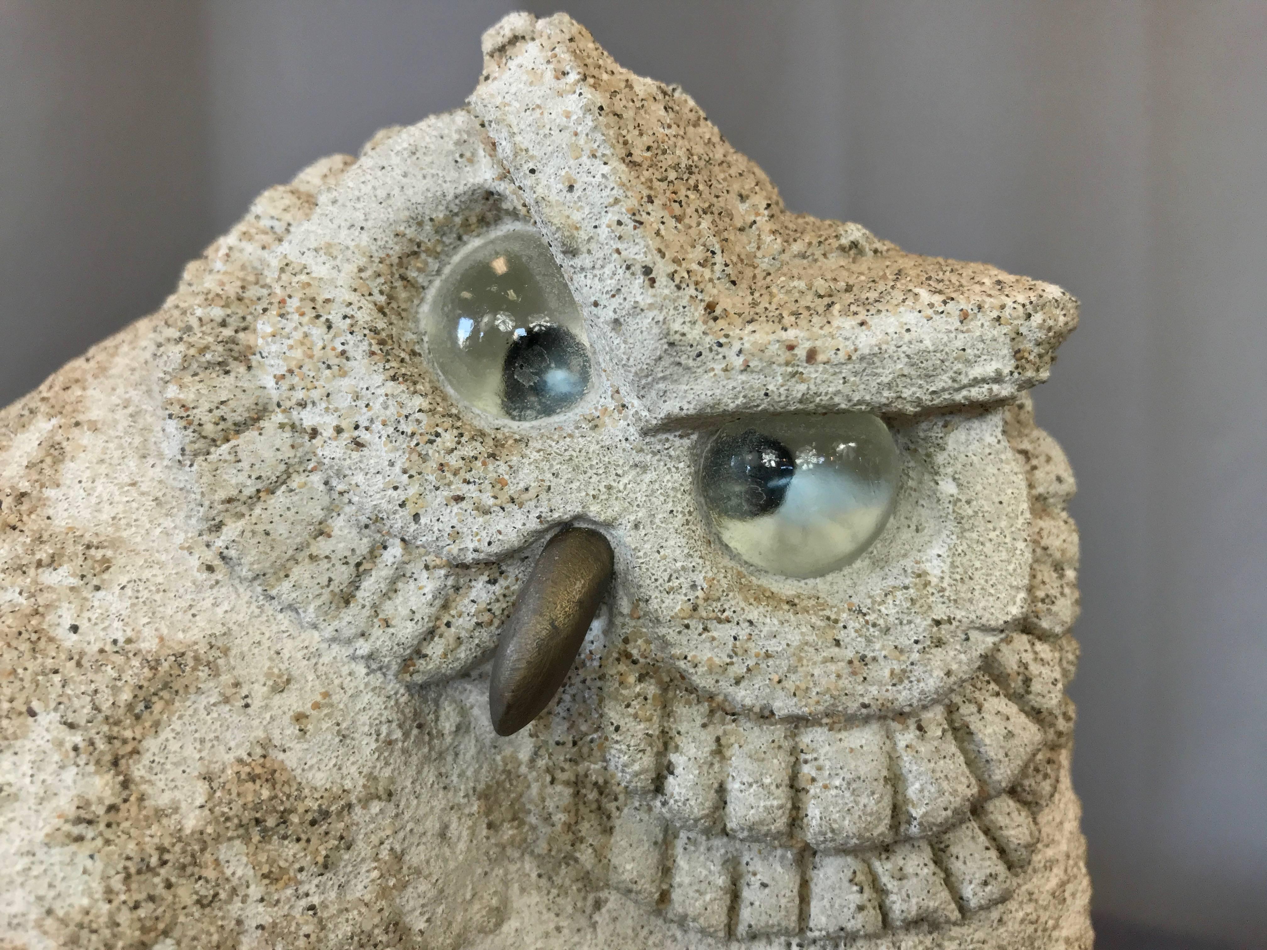 American Owl Sculpture by Midcentury California Artist Lou Rankin