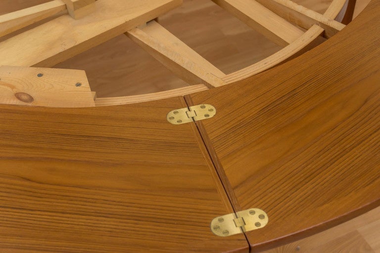 Dyrlund Round Danish Modern Lotus Teak Table 1
