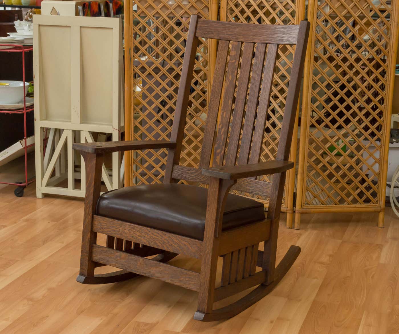 L. and J.G. Stickley Rocker at 1stDibs | stickley rocking chair ...