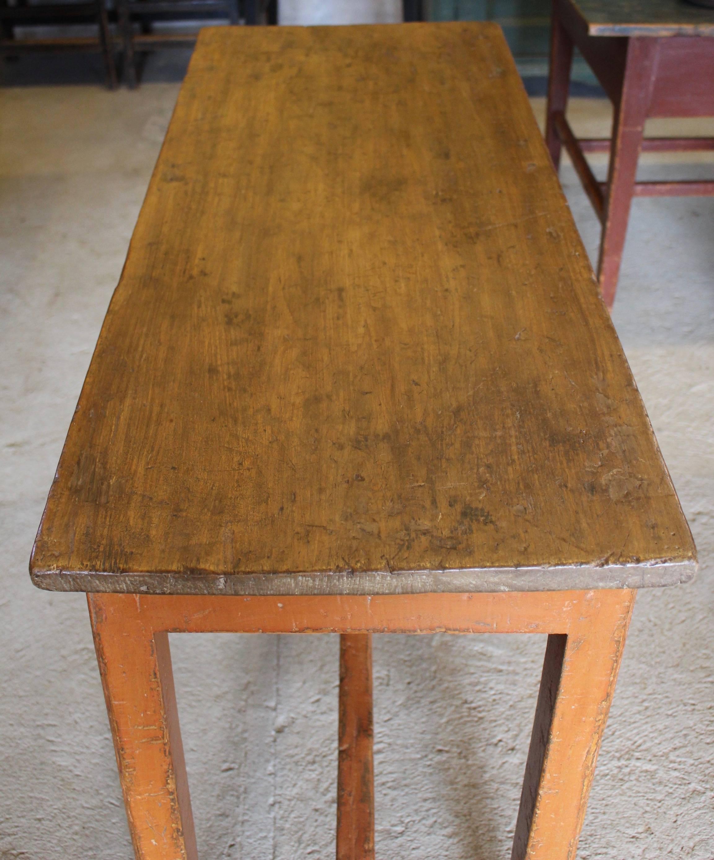 French Provincial Farm Kitchen Work Table For Sale
