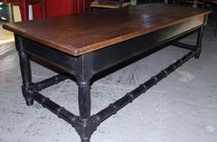 Long Coffee Table with Bamboo Turned legs