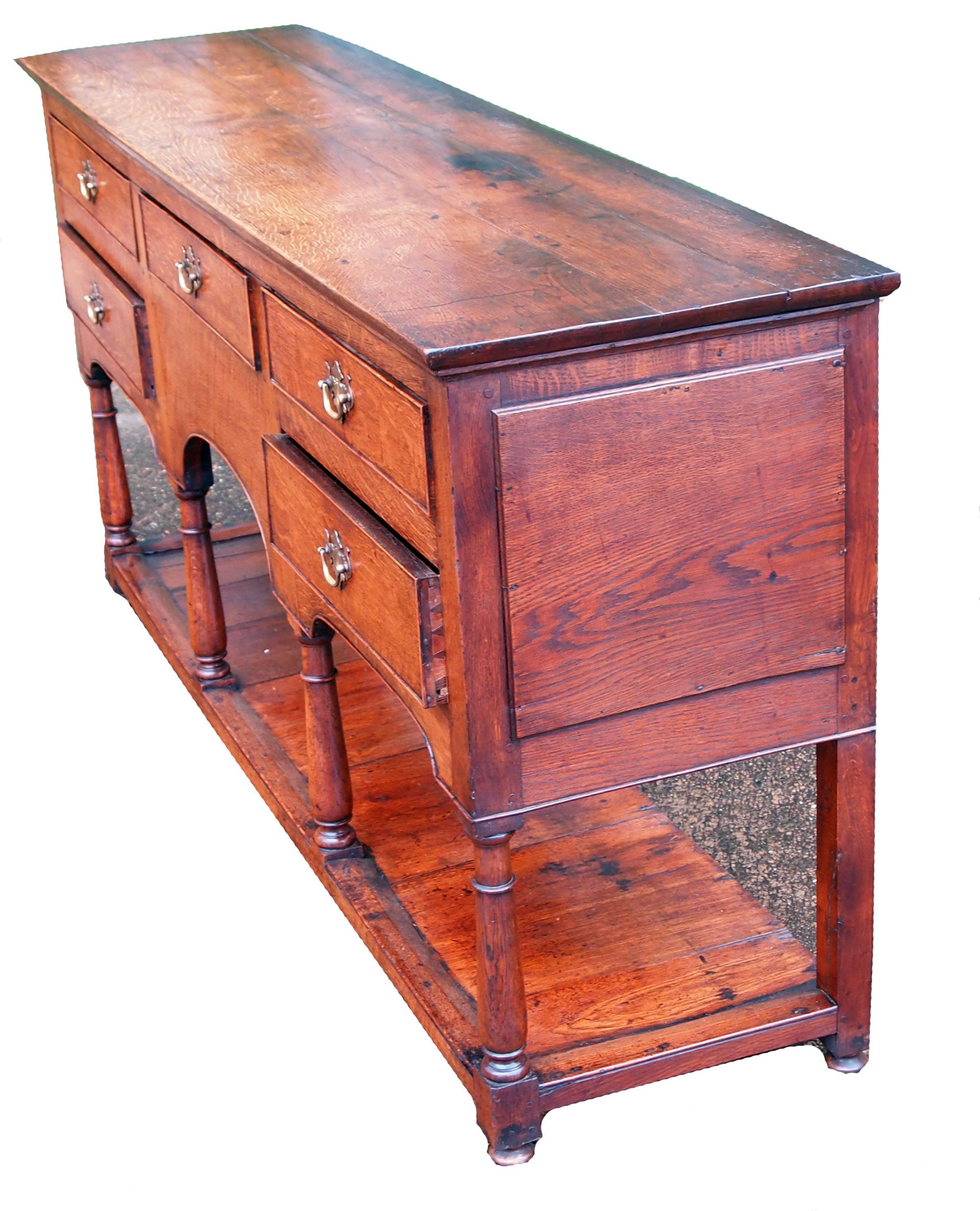 George III Antique Georgian Oak Potboard Dresser