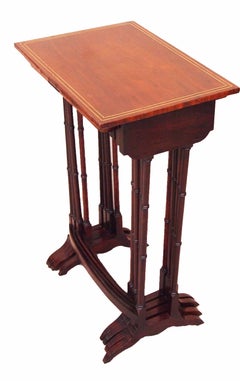 Antique Regency Period Nest of Four Rosewood Coffee Tables